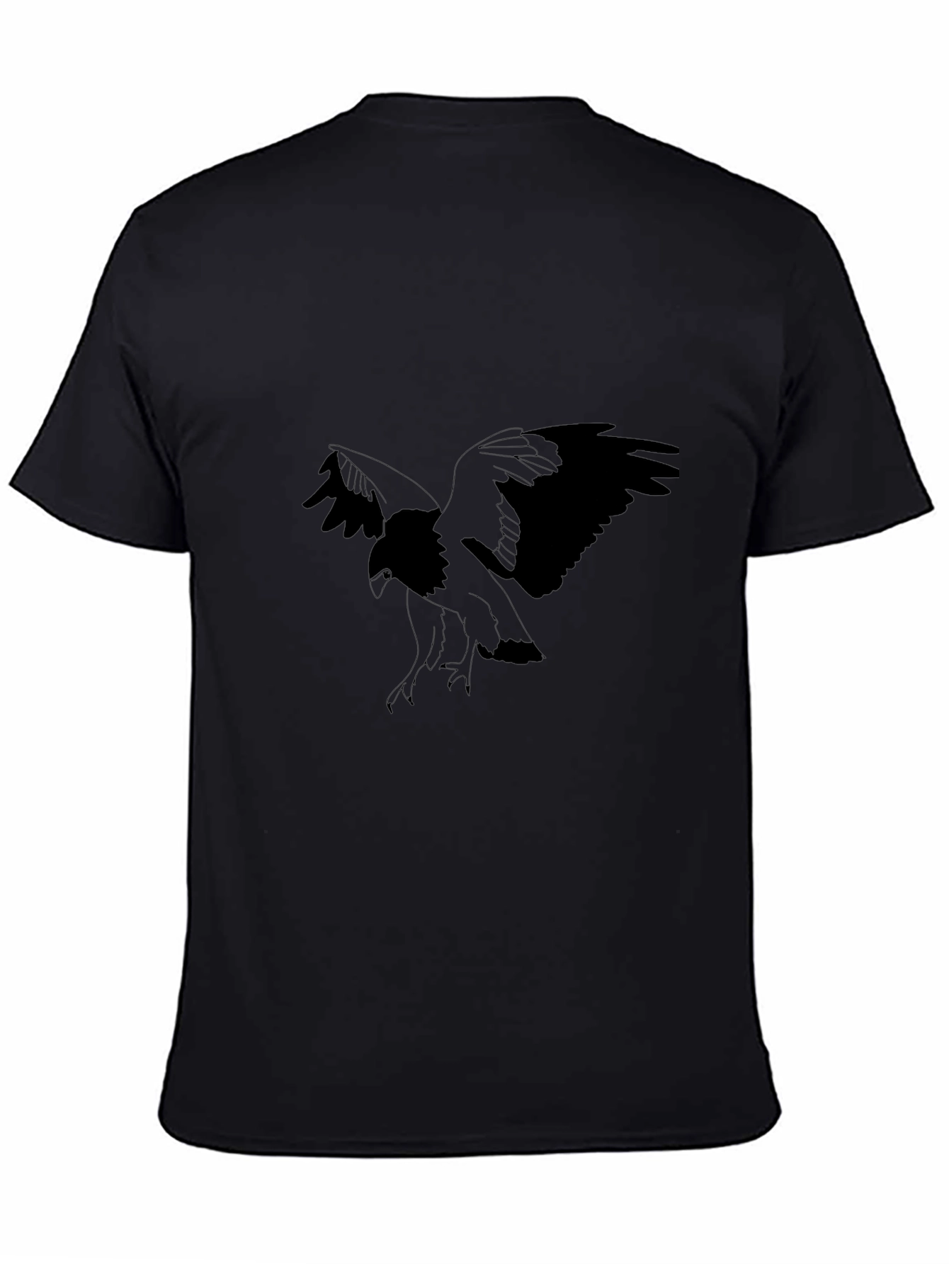 Mens Black Eagle Graphic T-Shirt