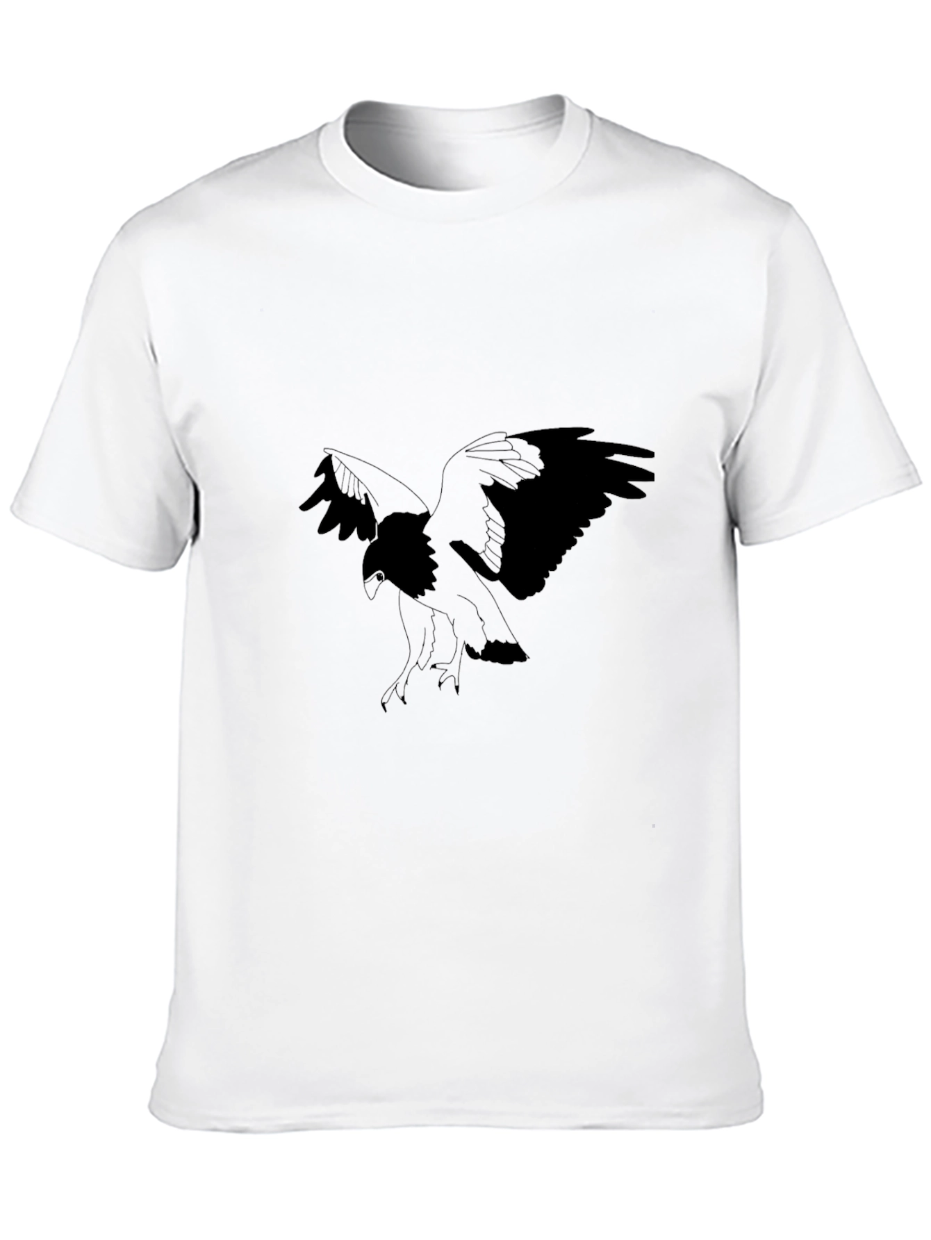 Mens Black Eagle Graphic T-Shirt
