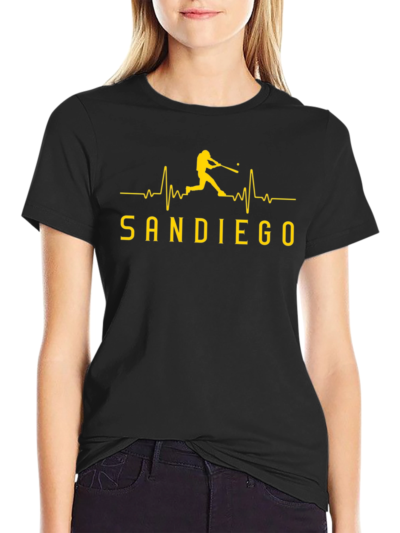 San Diego Baseball Heartbeat T-Shirt
