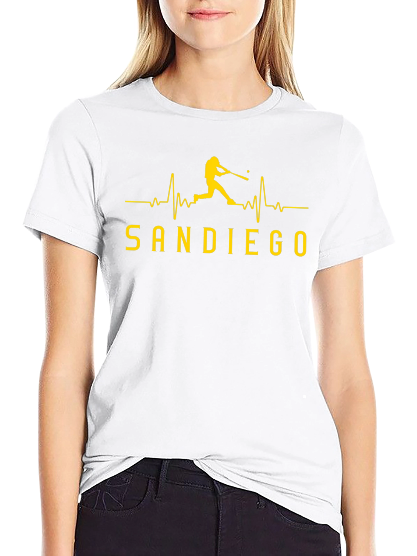 San Diego Baseball Heartbeat T-Shirt