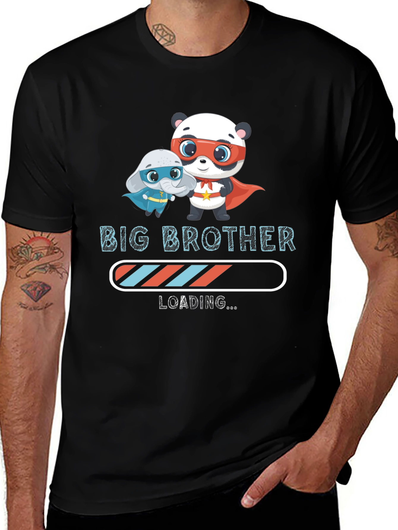 Big Brother Loading T-Shirt - Cute Superhero Design