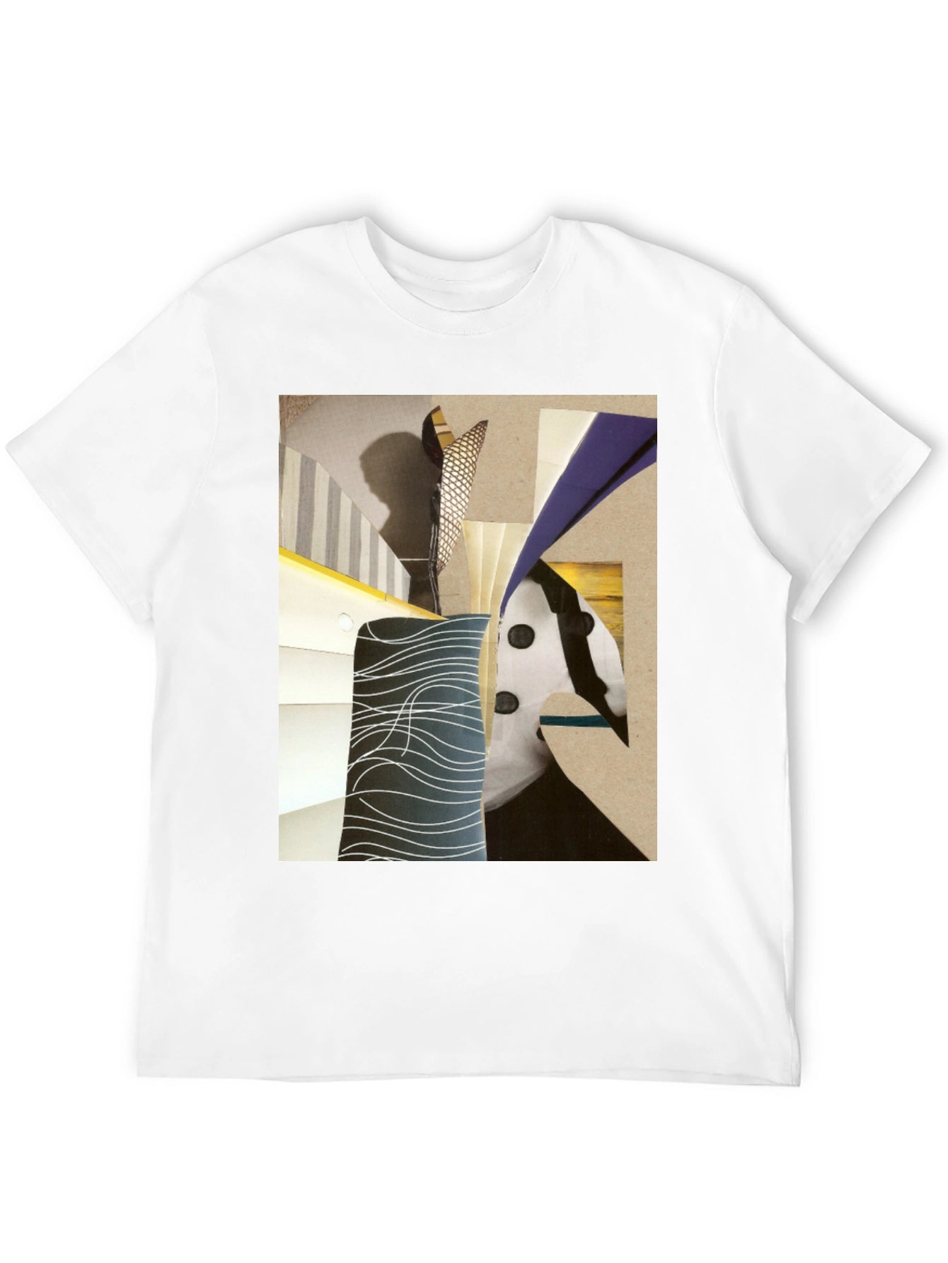 Abstract Art Graphic Tee - Stylish Black T-Shirt