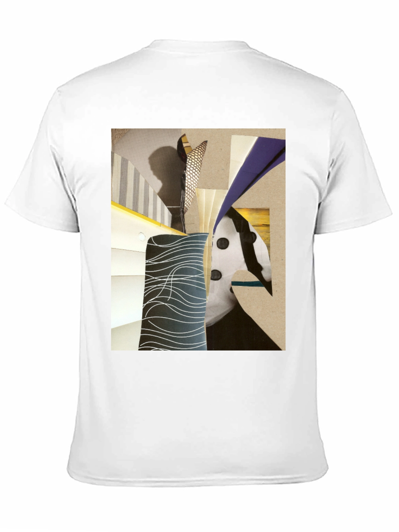 Abstract Art Graphic Tee - Stylish Black T-Shirt