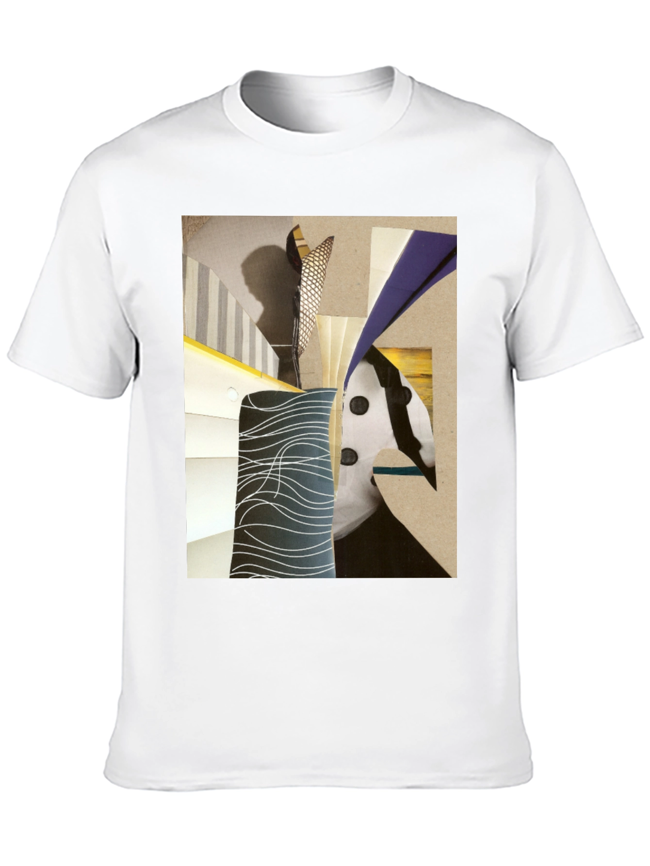 Abstract Art Graphic Tee - Stylish Black T-Shirt