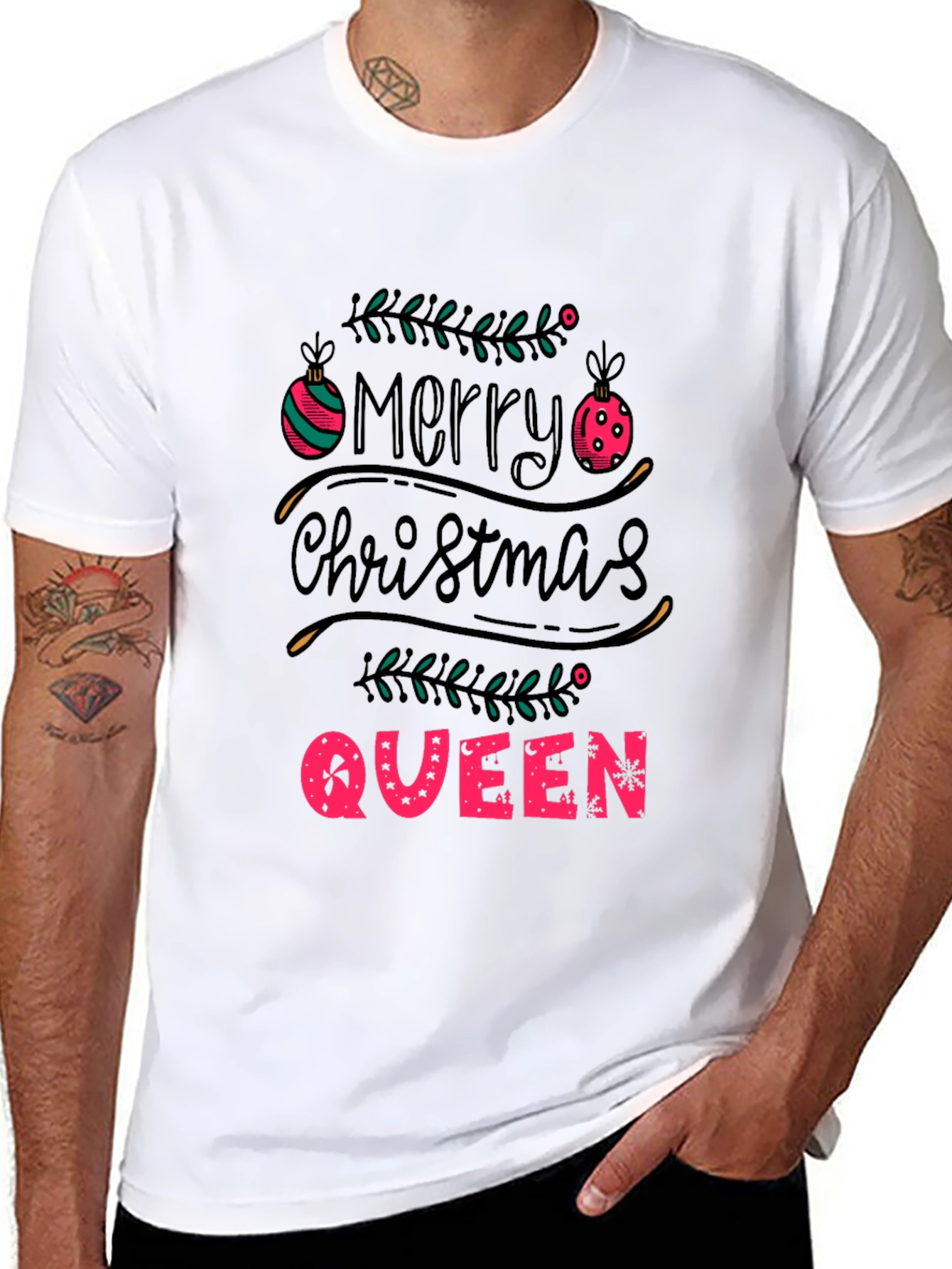 Merry Christmas Queen Tee - Holiday Festive T-Shirt