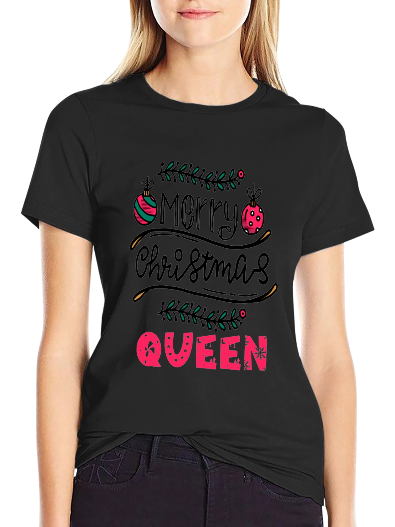 Merry Christmas Queen Tee - Holiday Festive T-Shirt