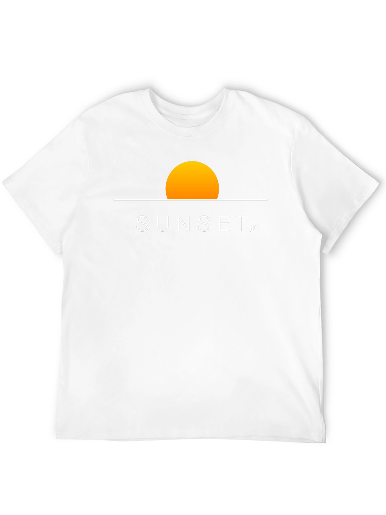 Sunset Graphic Tee - Stylish Black Cotton Blend T-Shirt
