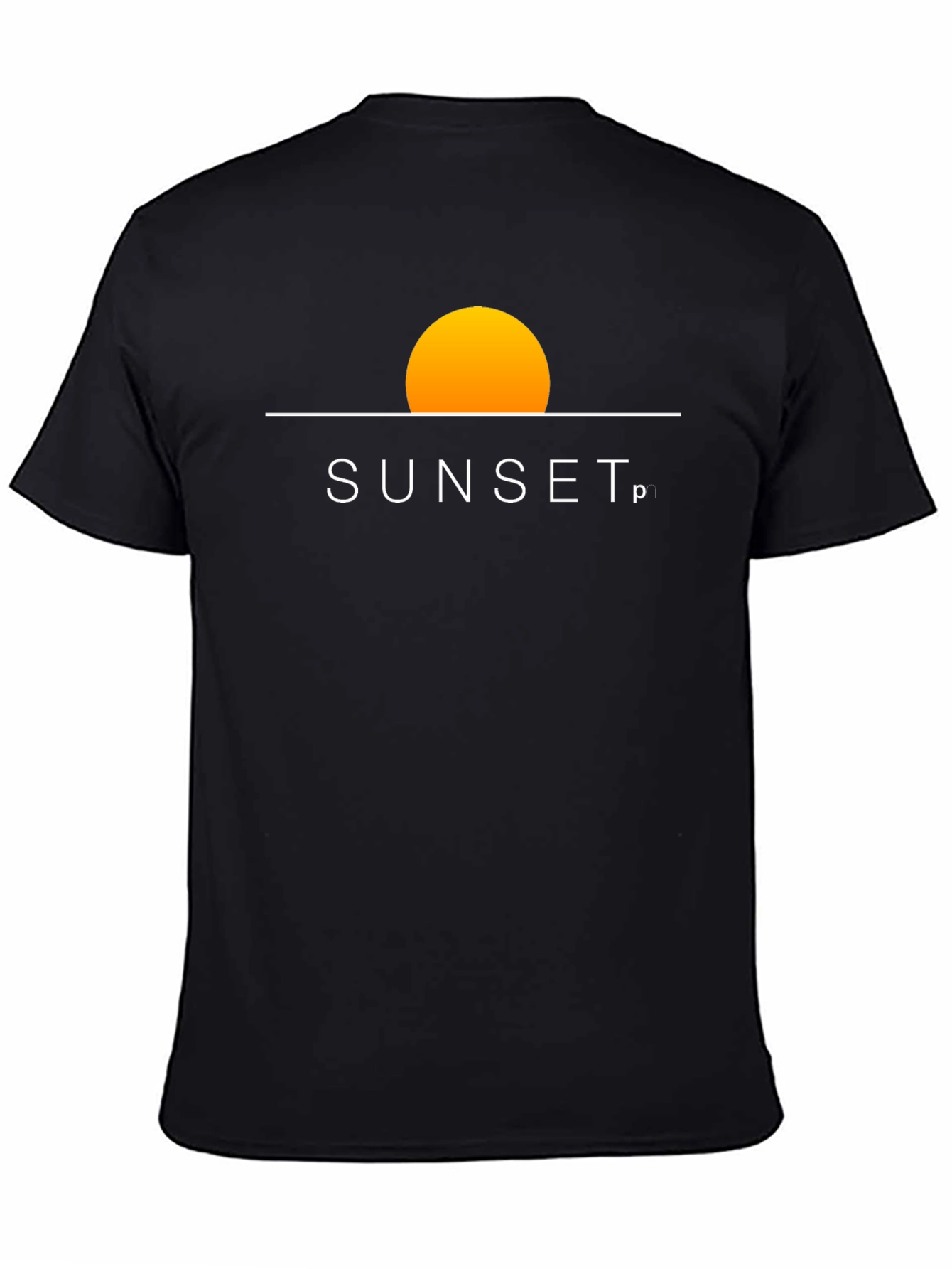 Sunset Graphic Tee - Stylish Black Cotton Blend T-Shirt