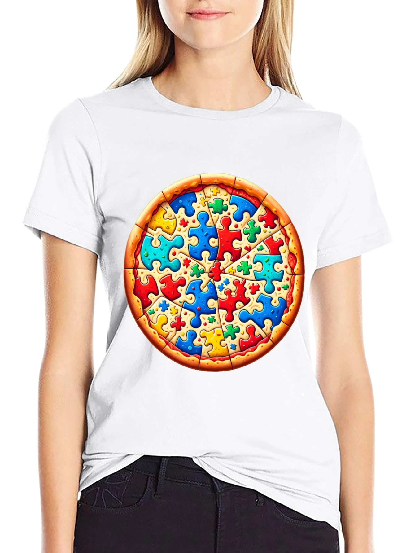 Puzzle Pizza T-Shirt - Autism Awareness Tee