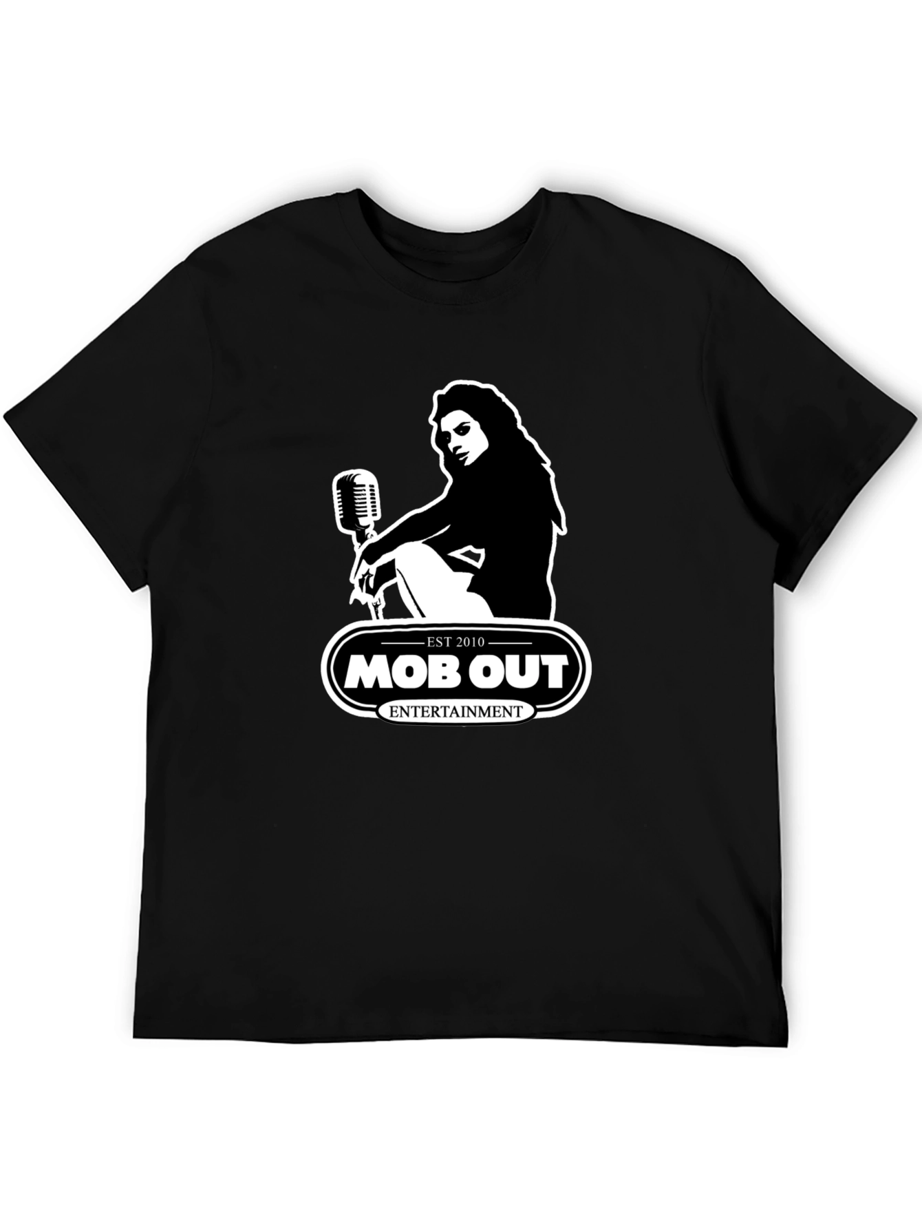 MOB OUT Entertainment Black Graphic T-Shirt