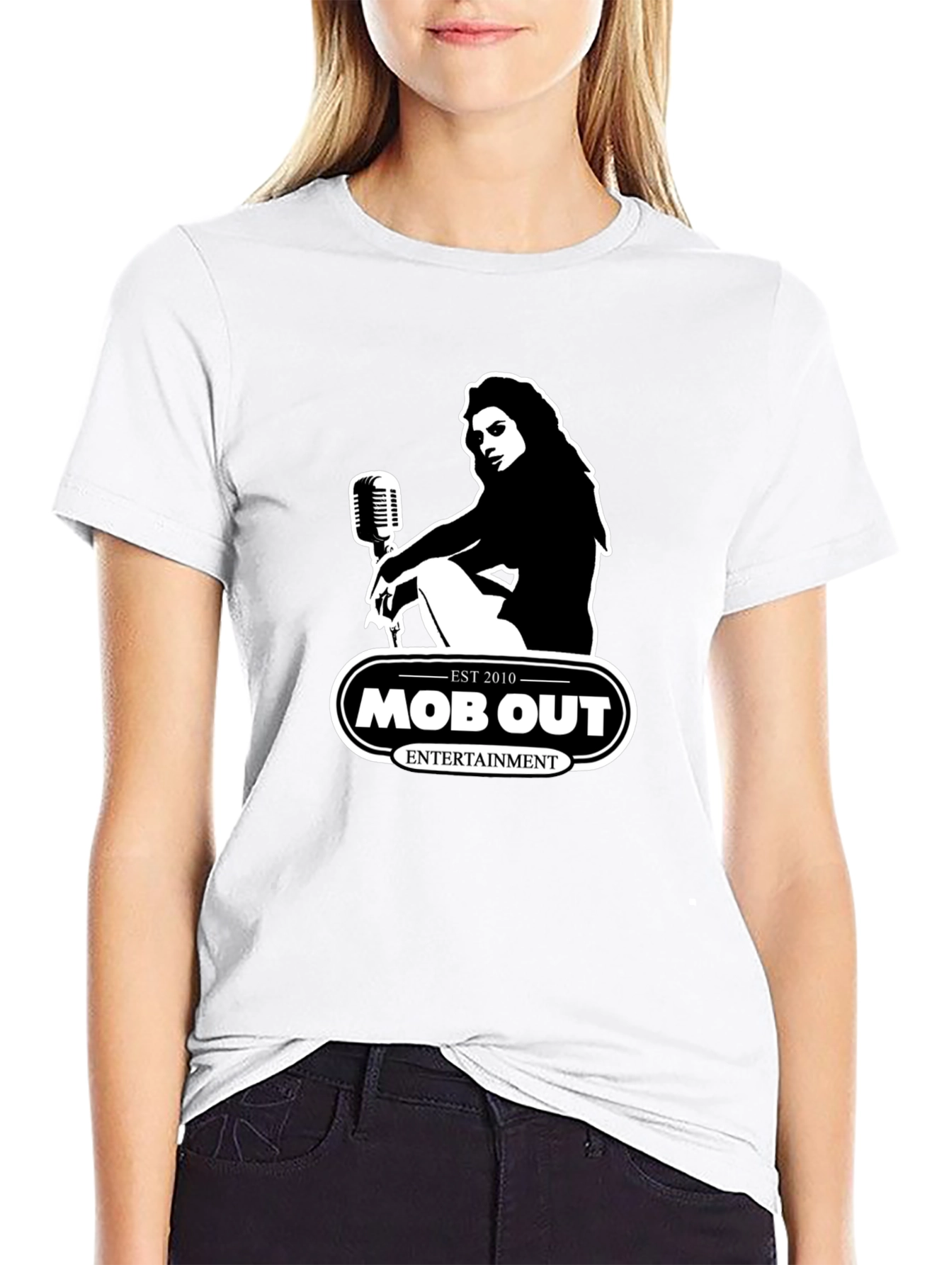 MOB OUT Entertainment Black Graphic T-Shirt