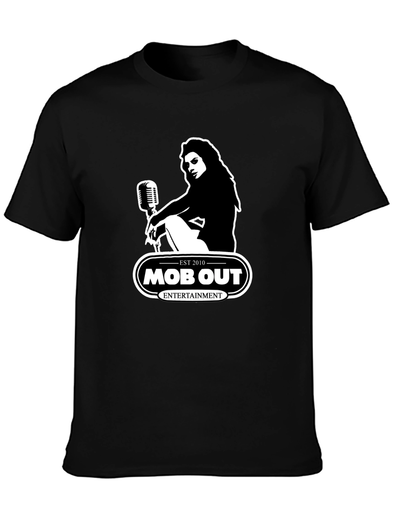 MOB OUT Entertainment Black Graphic T-Shirt