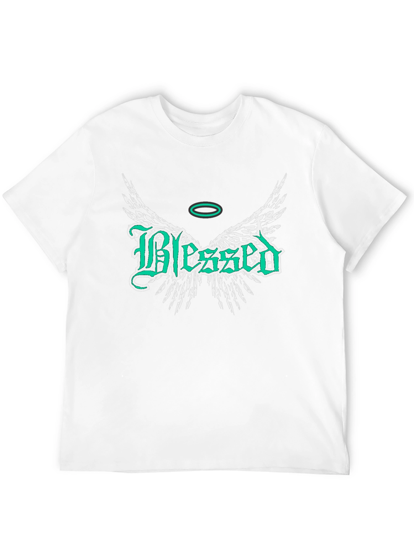 Blessed Wings Graphic Black T-Shirt