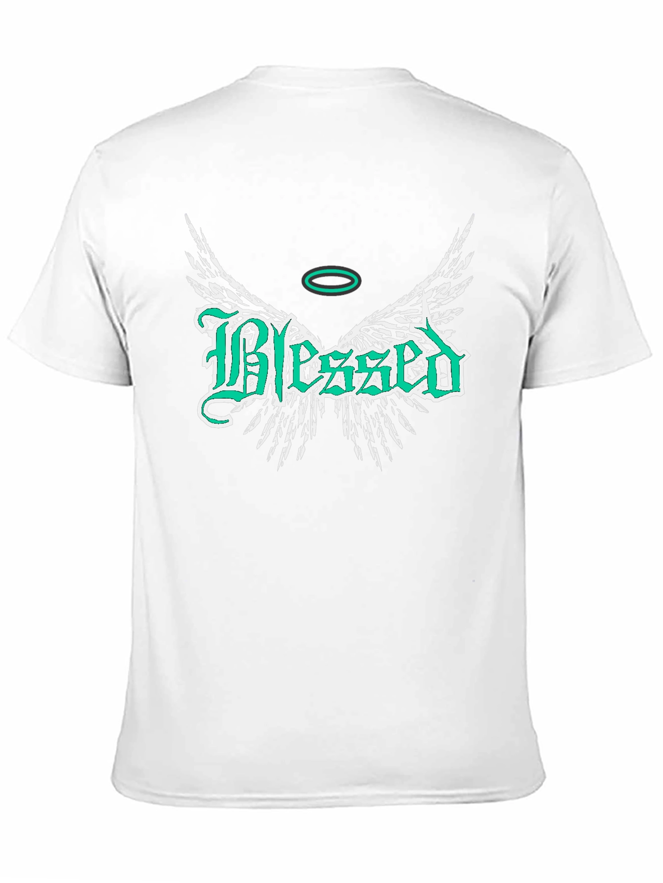 Blessed Wings Graphic Black T-Shirt