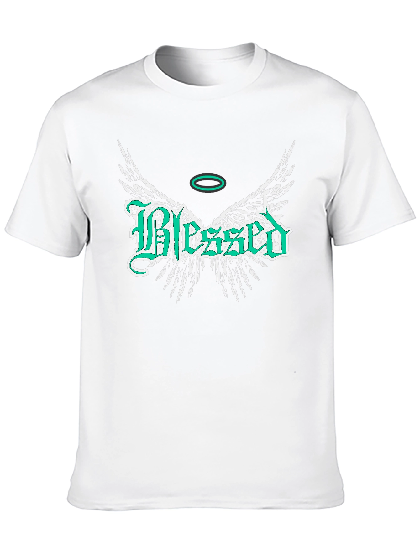 Blessed Wings Graphic Black T-Shirt