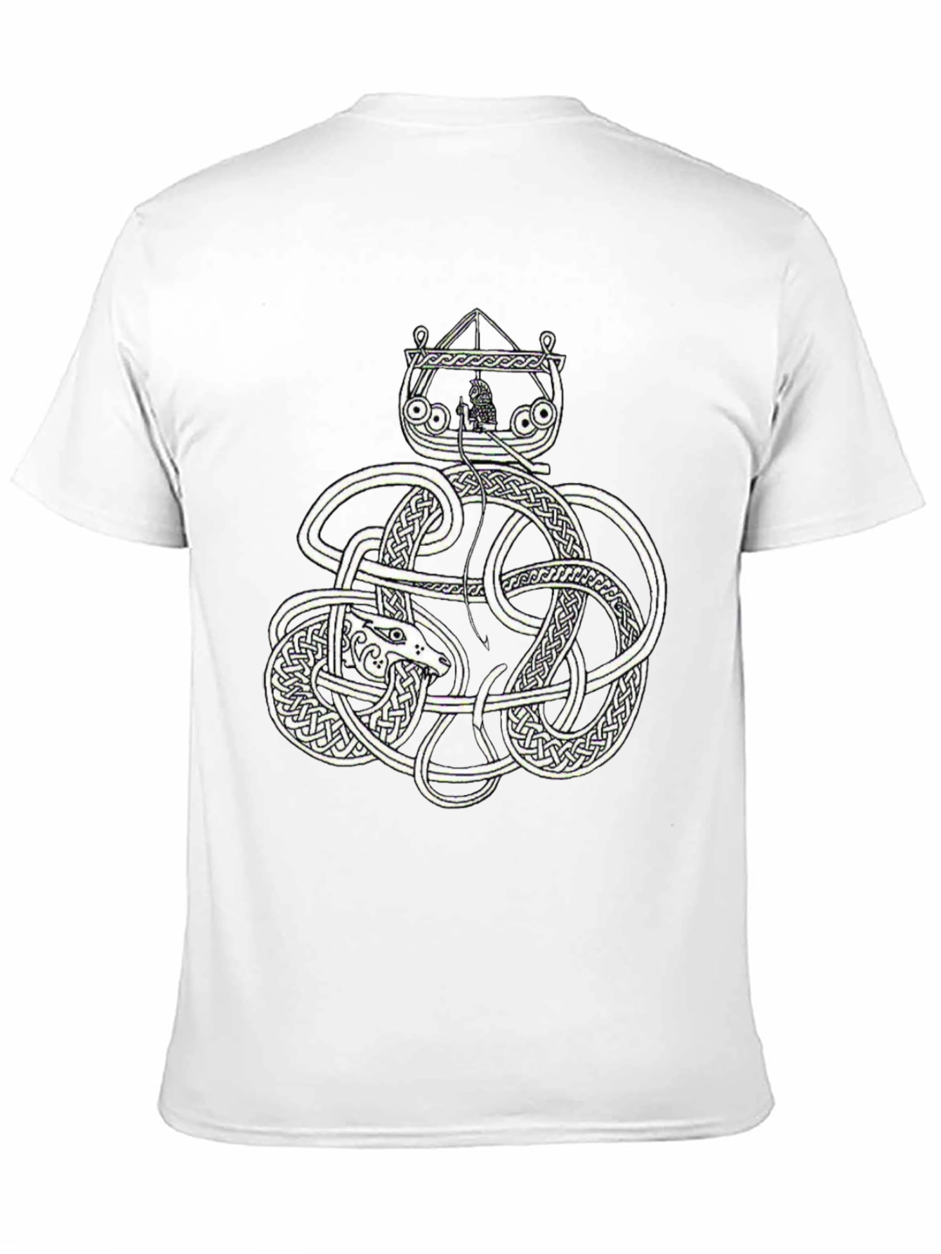 Celtic Knot Serpent Viking Ship Graphic Tee