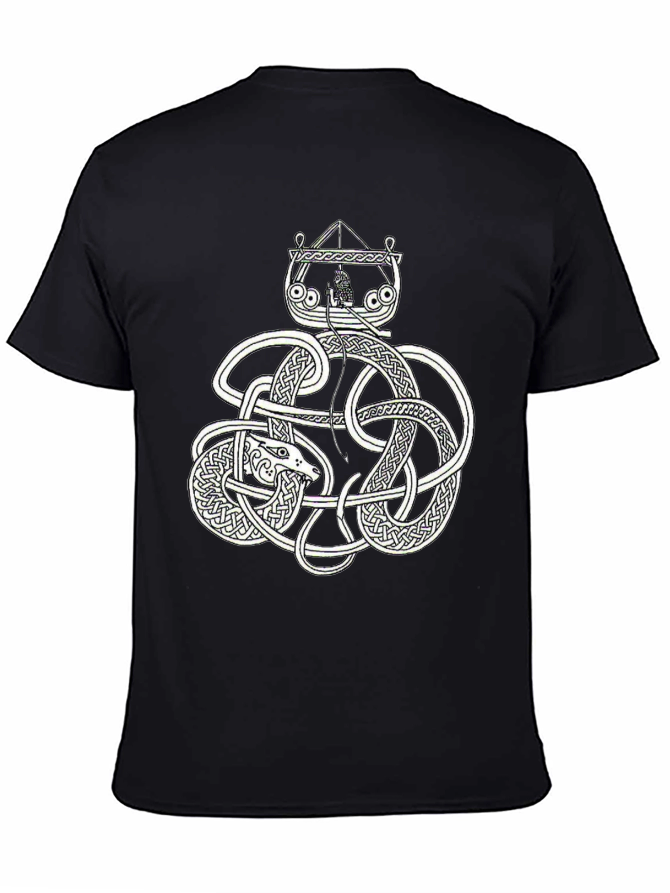 Celtic Knot Serpent Viking Ship Graphic Tee