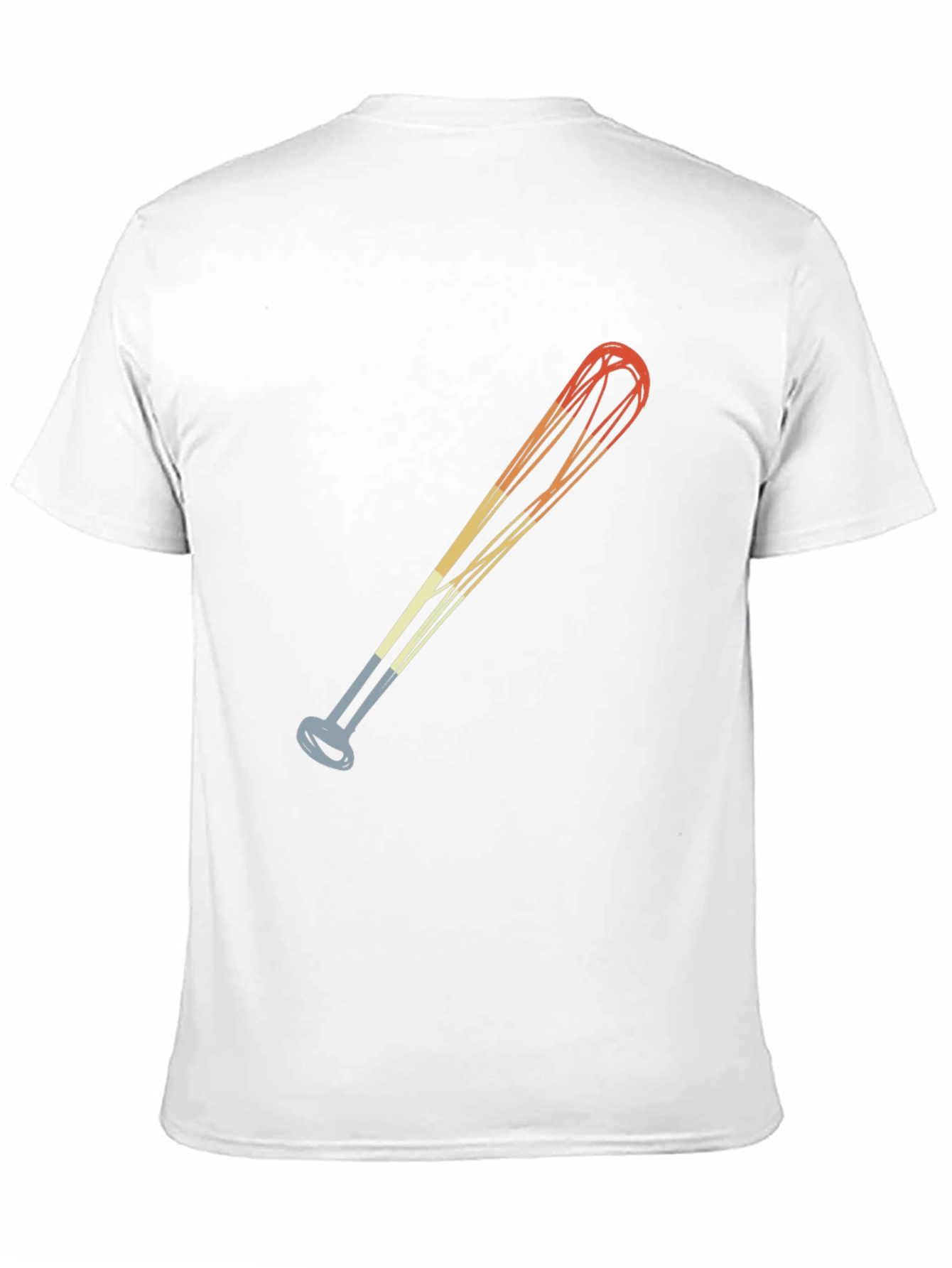 Retro Baseball Bat Graphic Tee - Black Cotton Blend