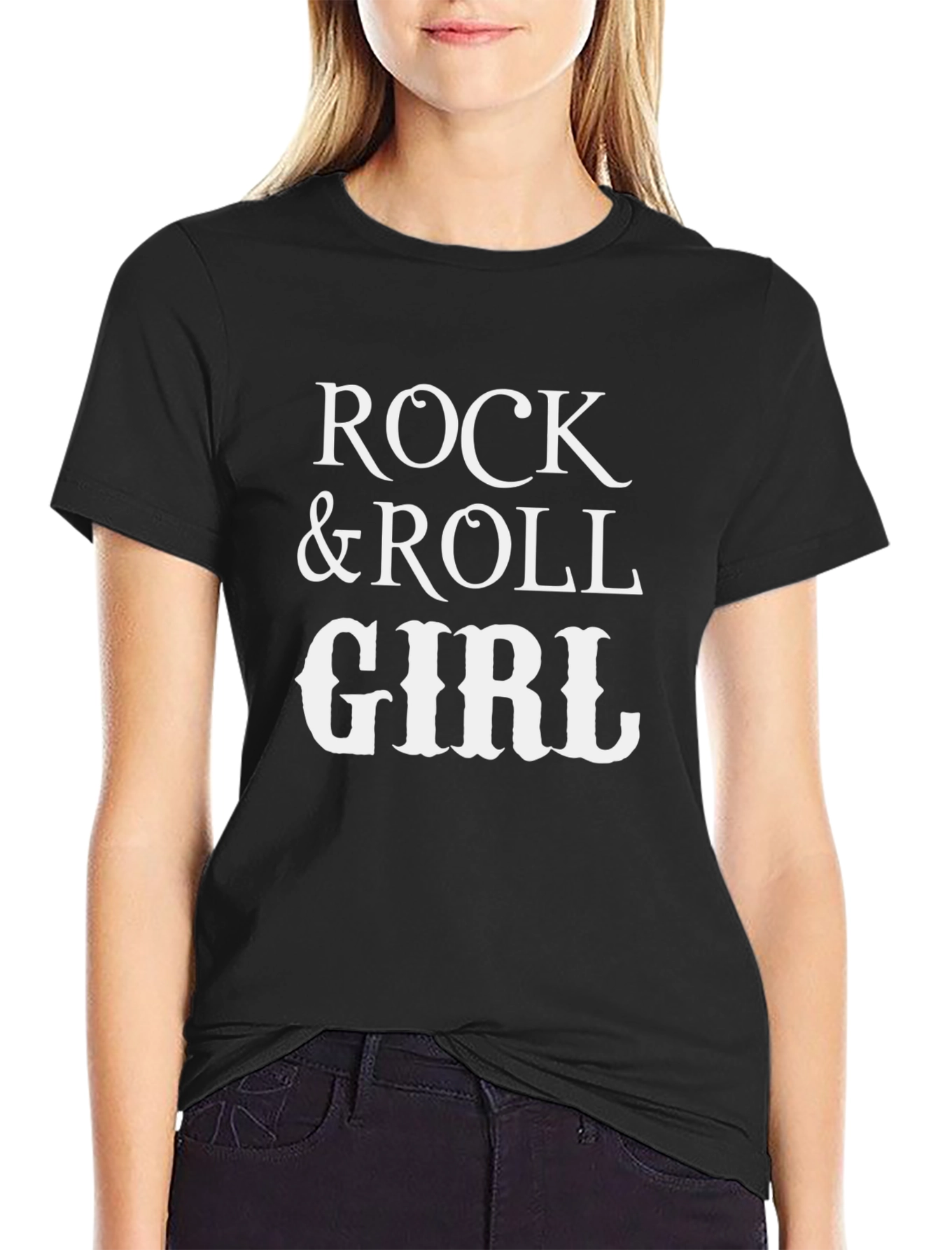Rock & Roll Girl Graphic Print Tee
