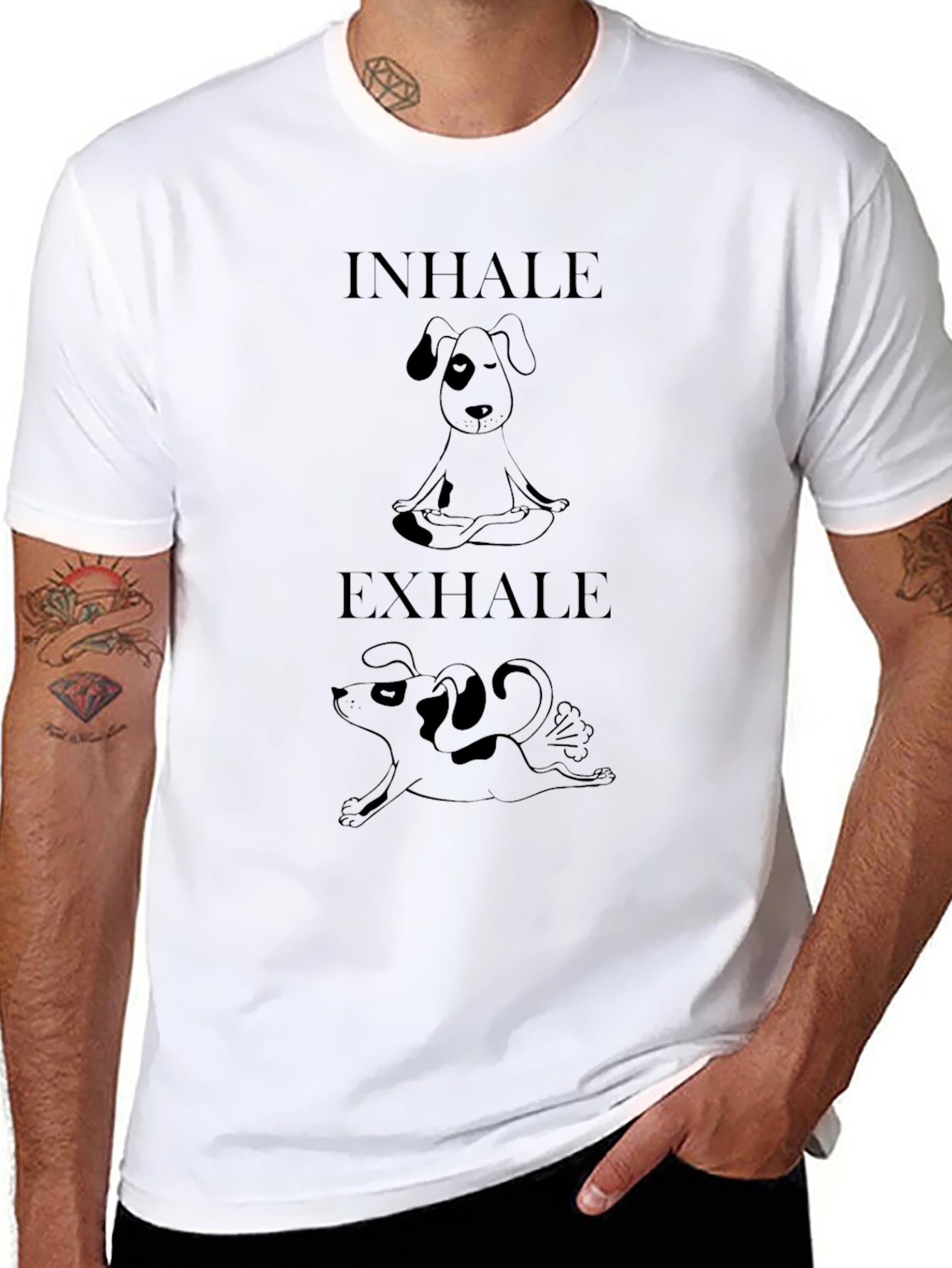 Inhale Exhale Yoga Dog T-Shirt