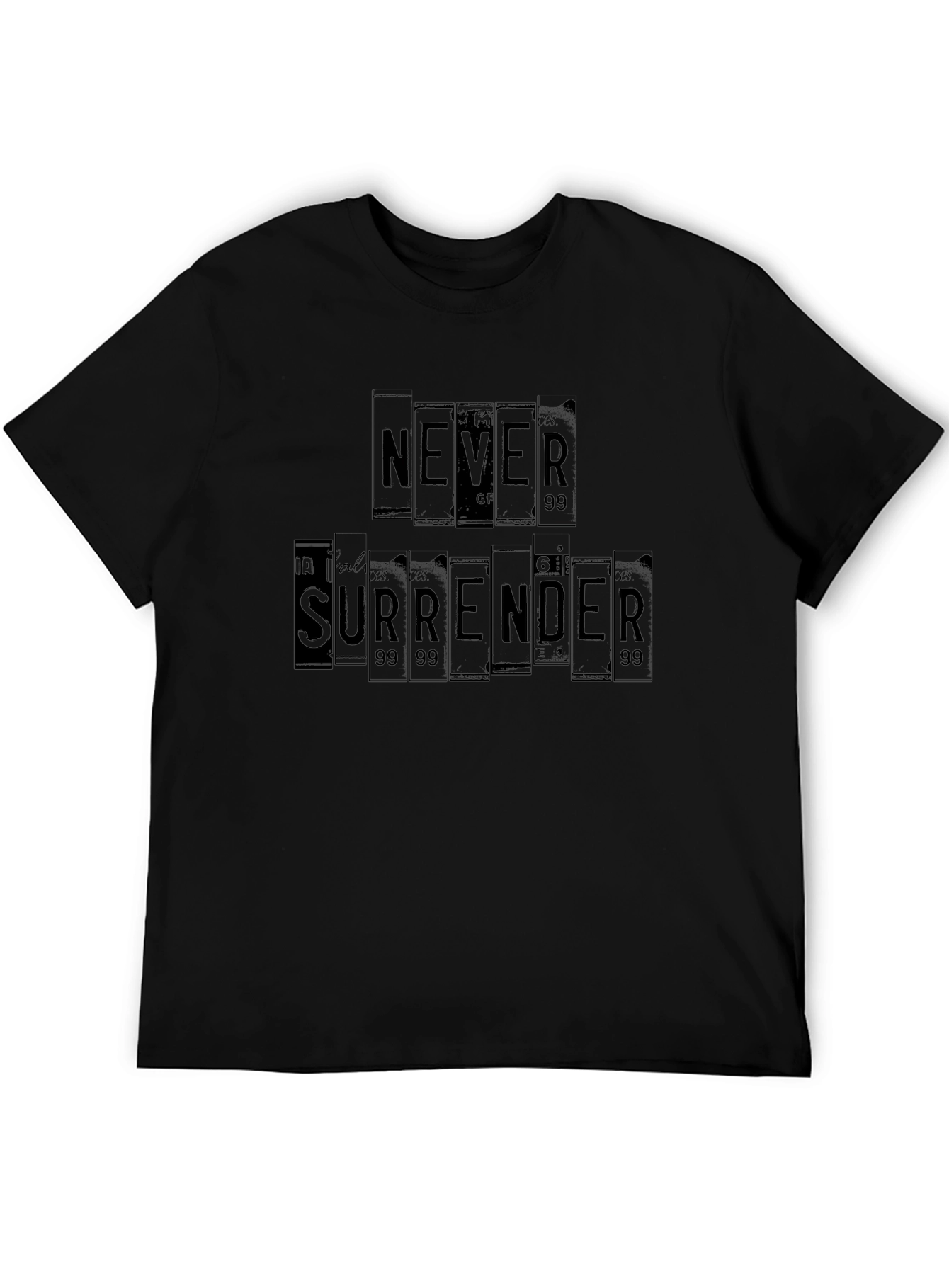 Never Surrender Graphic Tee - Black