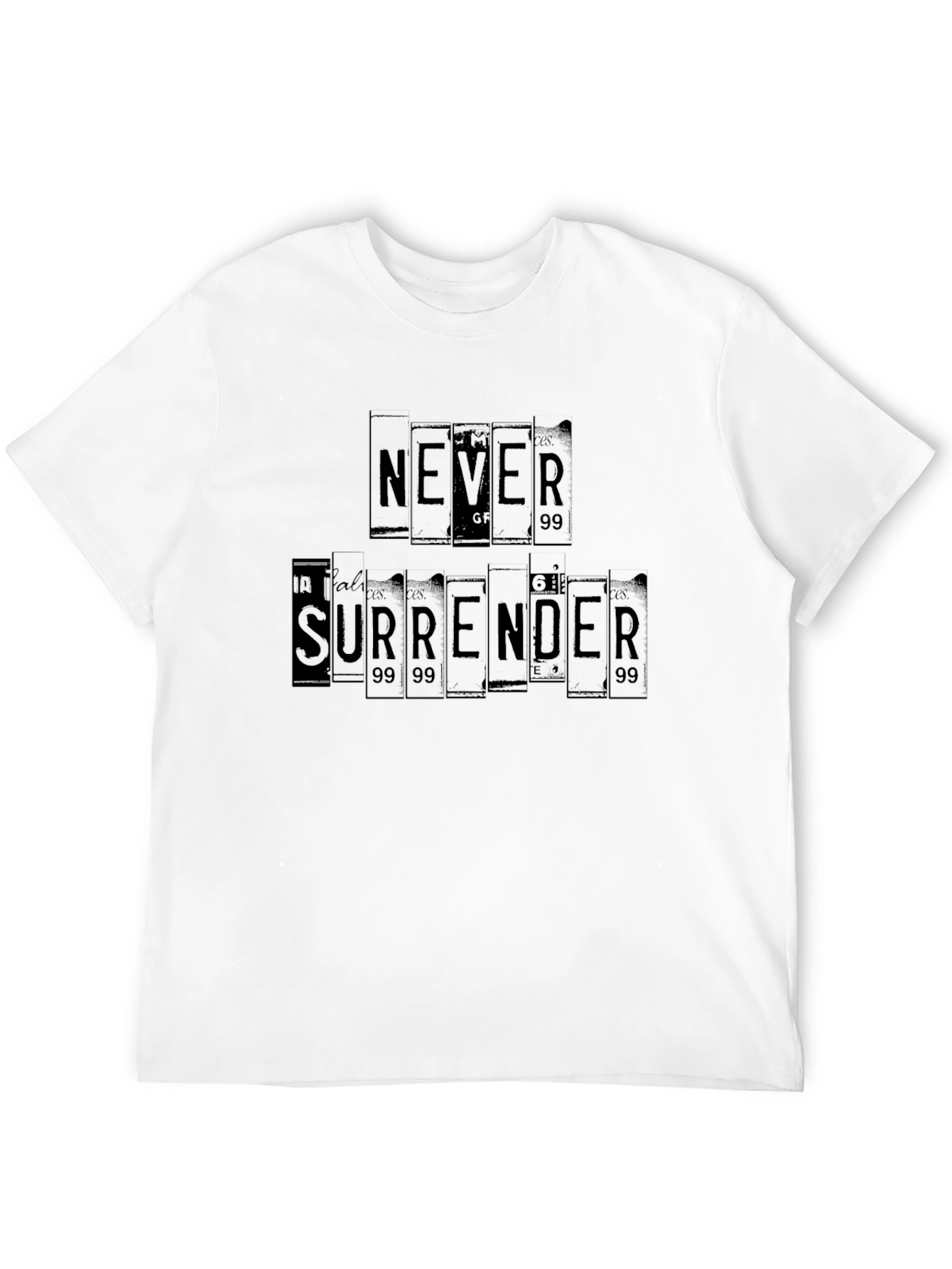 Never Surrender Graphic Tee - Black