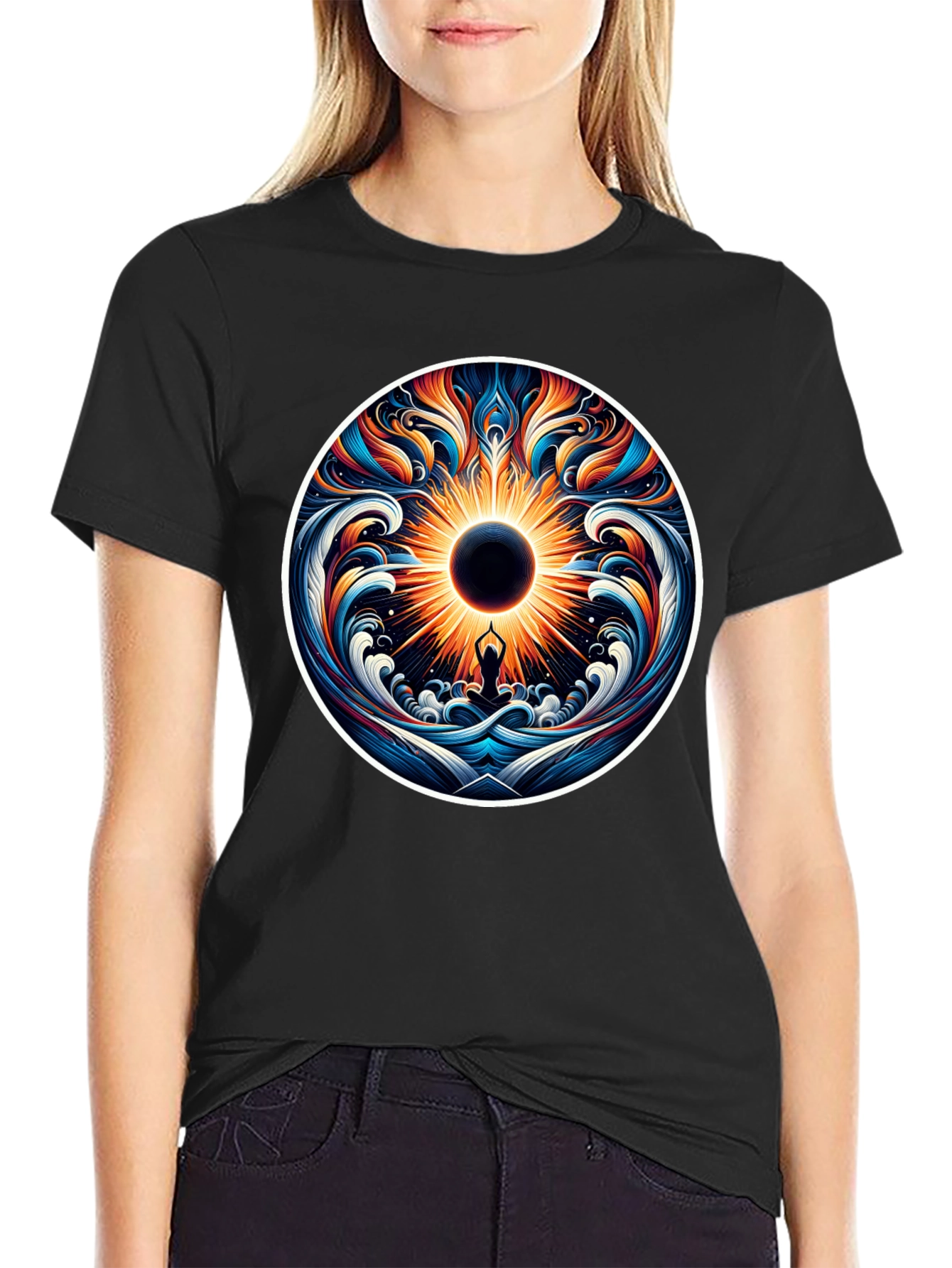 Psychedelic Yoga Eclipse Graphic Tee