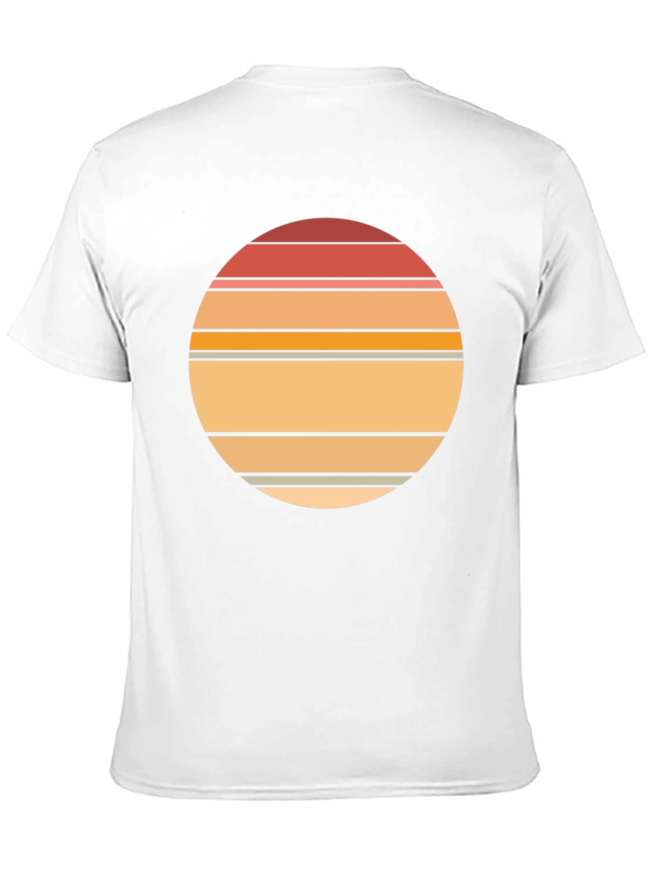 Retro Sunset Circle Graphic Tee - Stylish Black T-Shirt