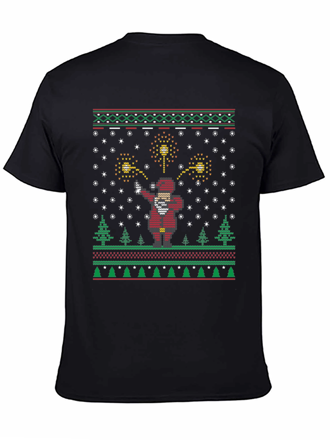 Festive Dabbing Santa Ugly Christmas Sweater T-Shirt