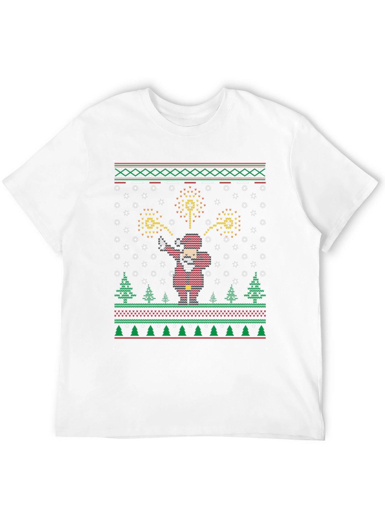 Festive Dabbing Santa Ugly Christmas Sweater T-Shirt