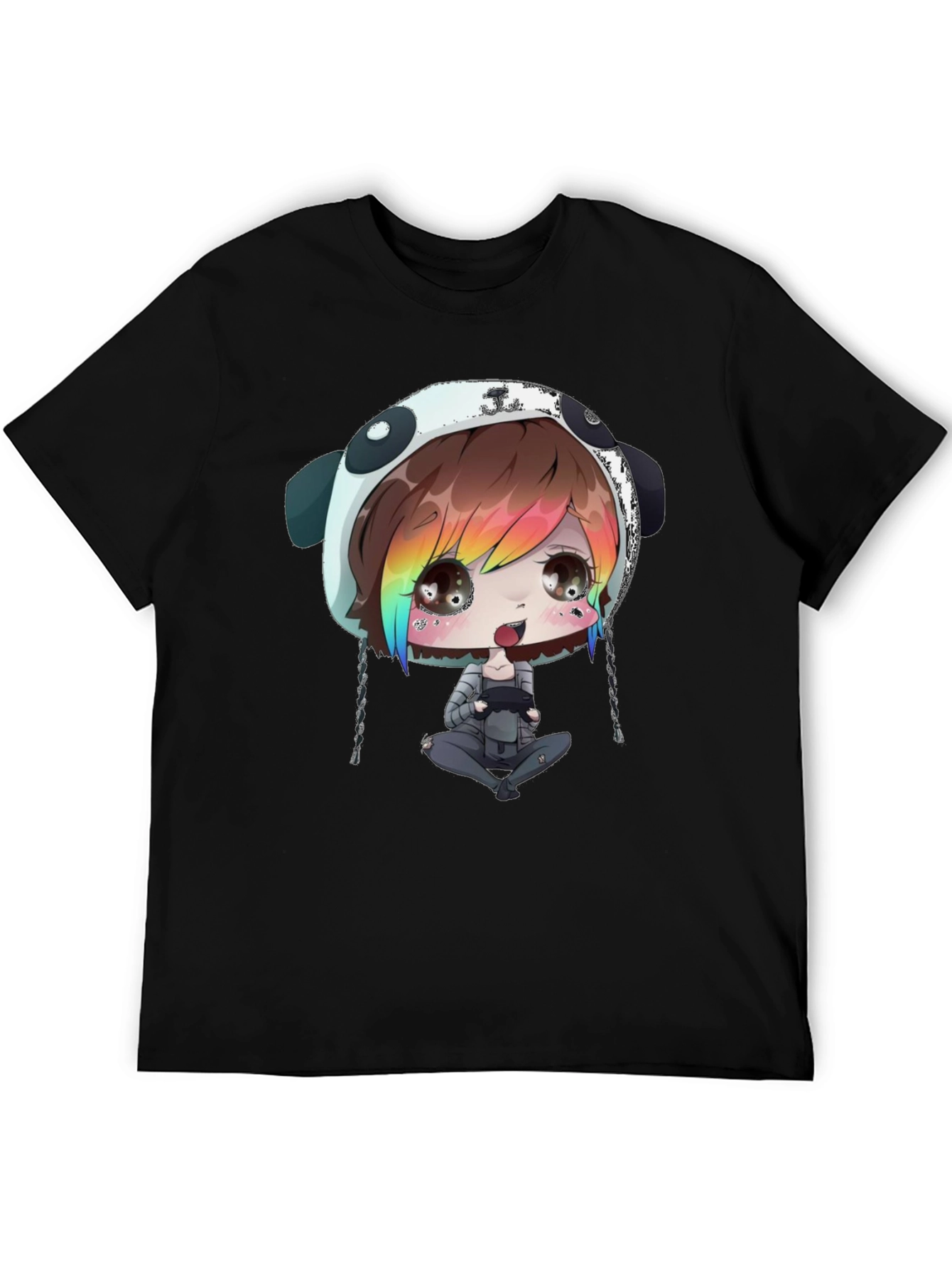 Anime Gamer Black T-Shirt