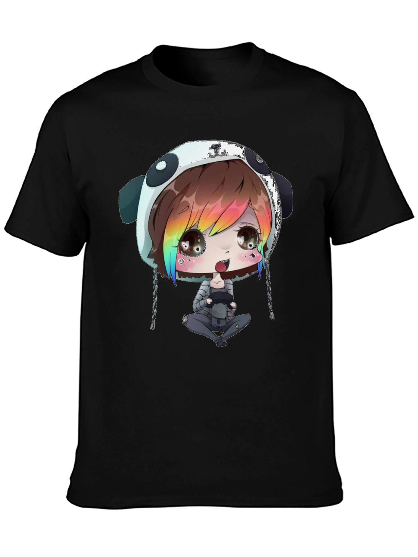 Anime Gamer Black T-Shirt