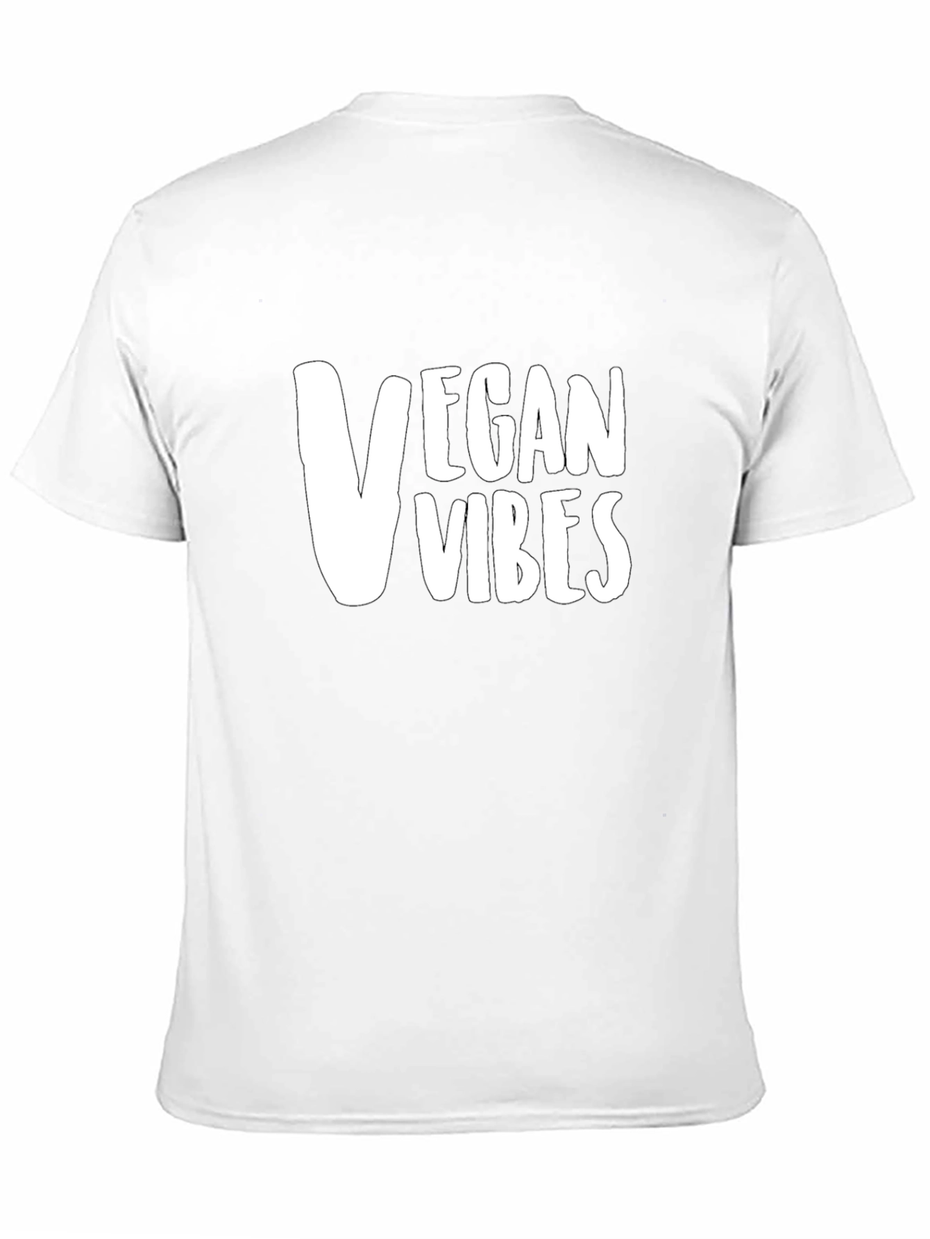Vegan Vibes Graphic Tee - Black Cotton T-Shirt