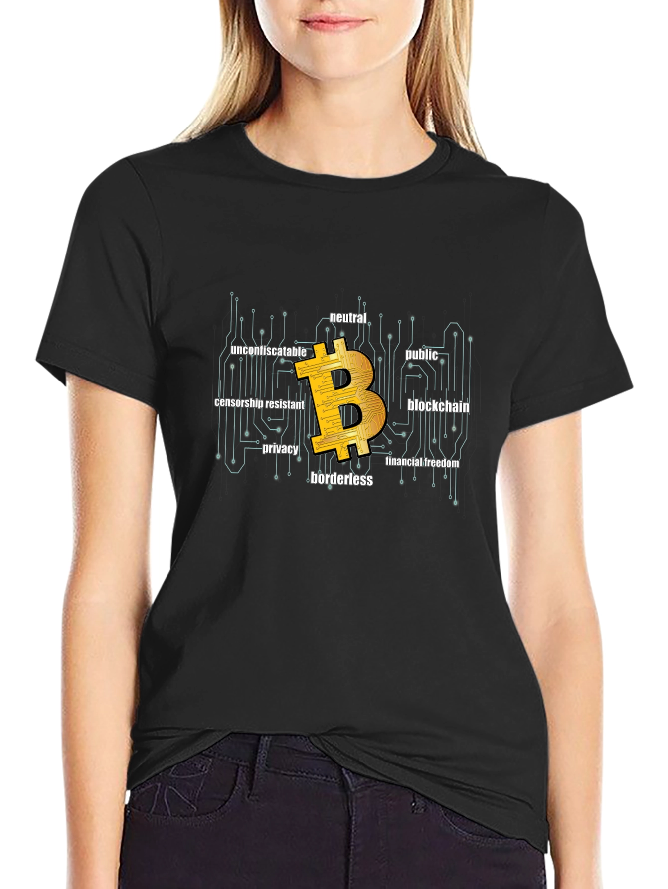 Bitcoin Blockchain T-Shirt - Financial Freedom