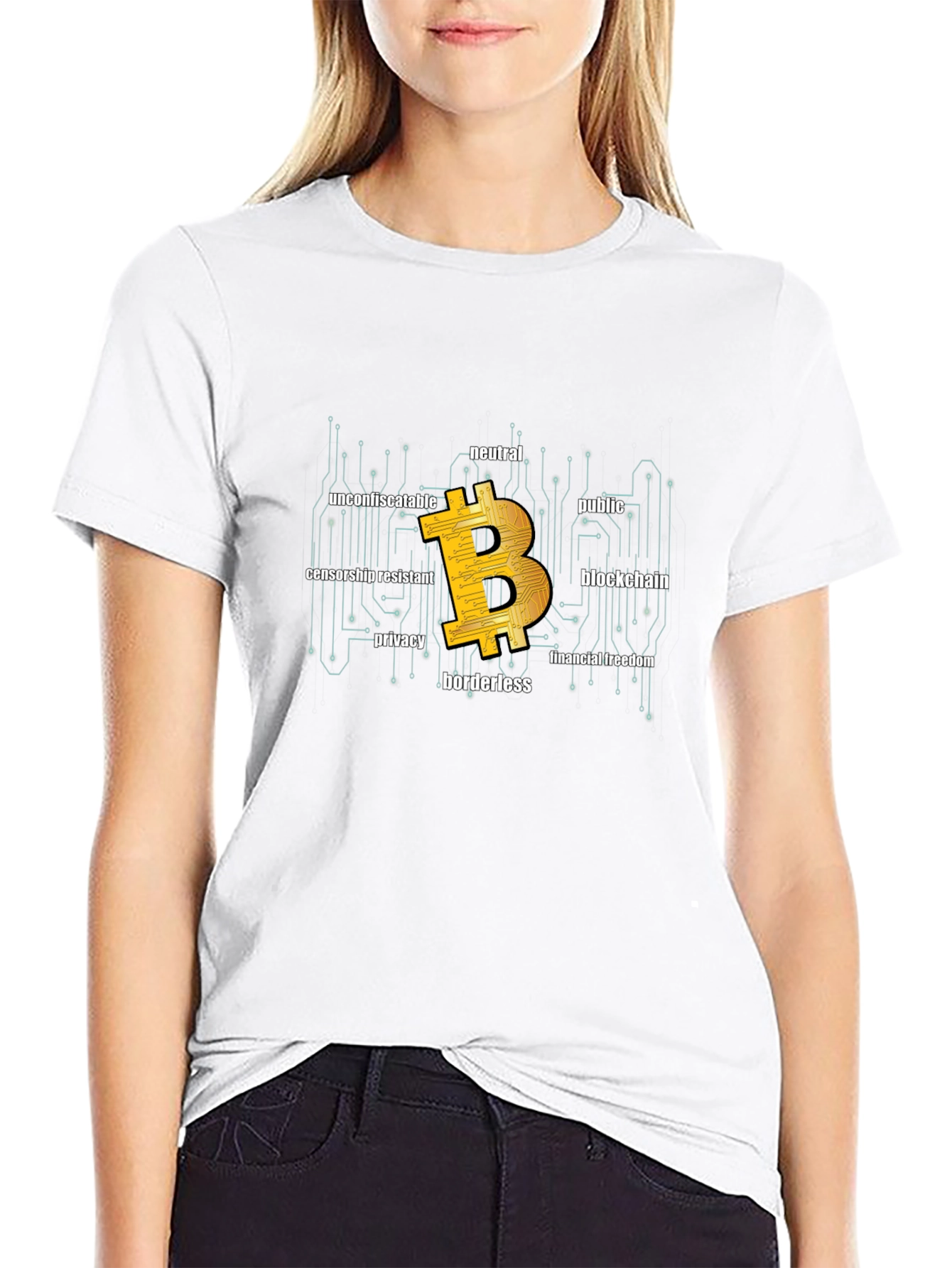 Bitcoin Blockchain T-Shirt - Financial Freedom