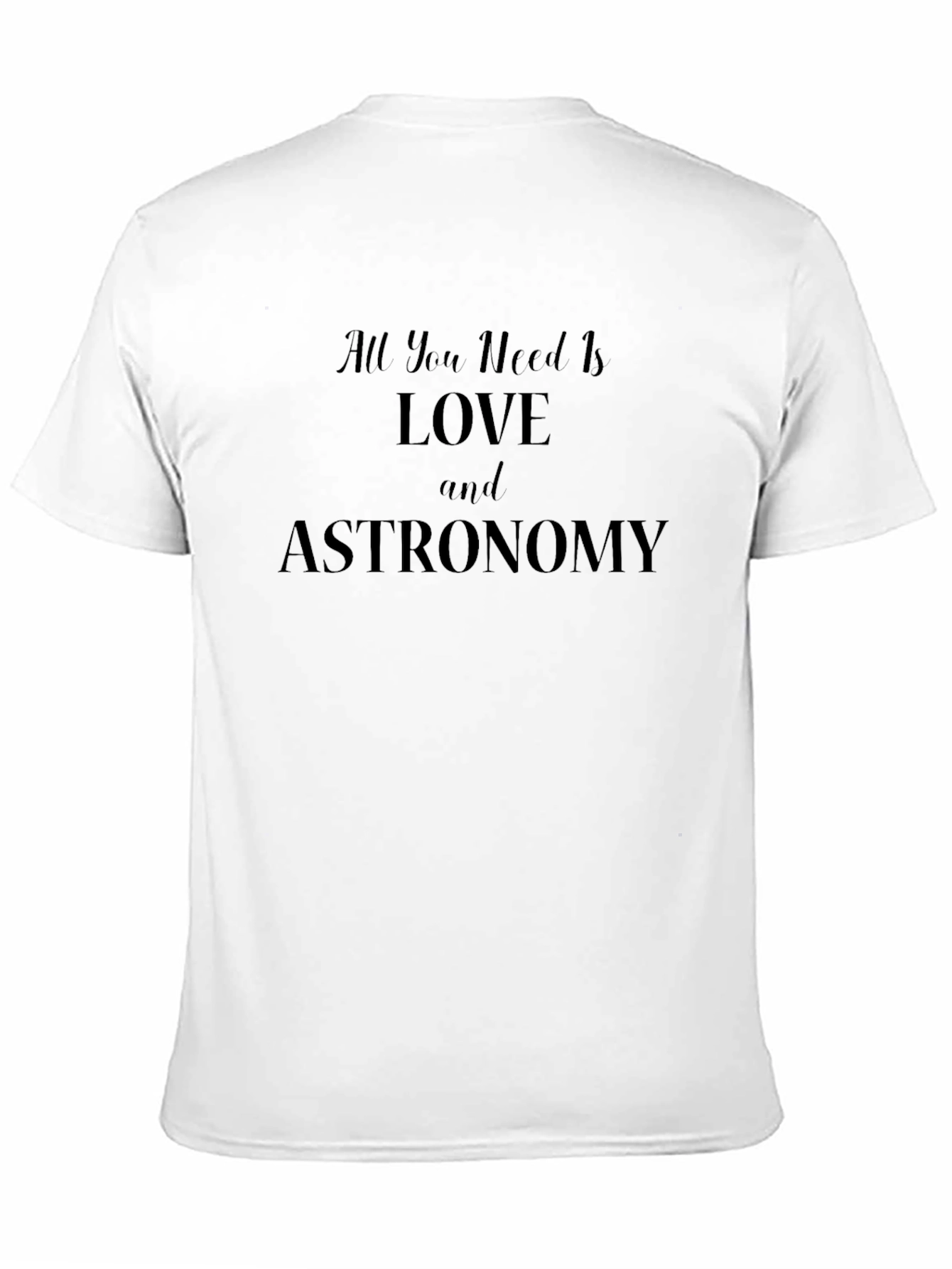 Astronomy Love T-Shirt - Black Crew Neck Tee