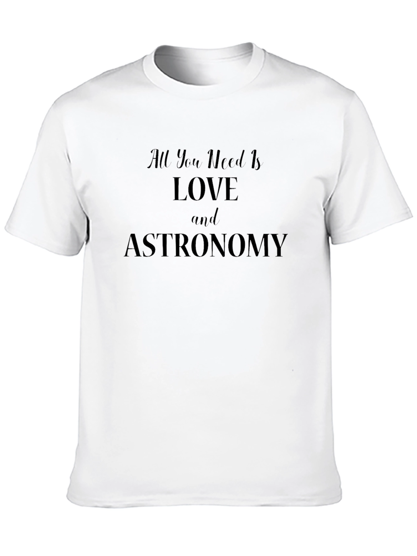 Astronomy Love T-Shirt - Black Crew Neck Tee