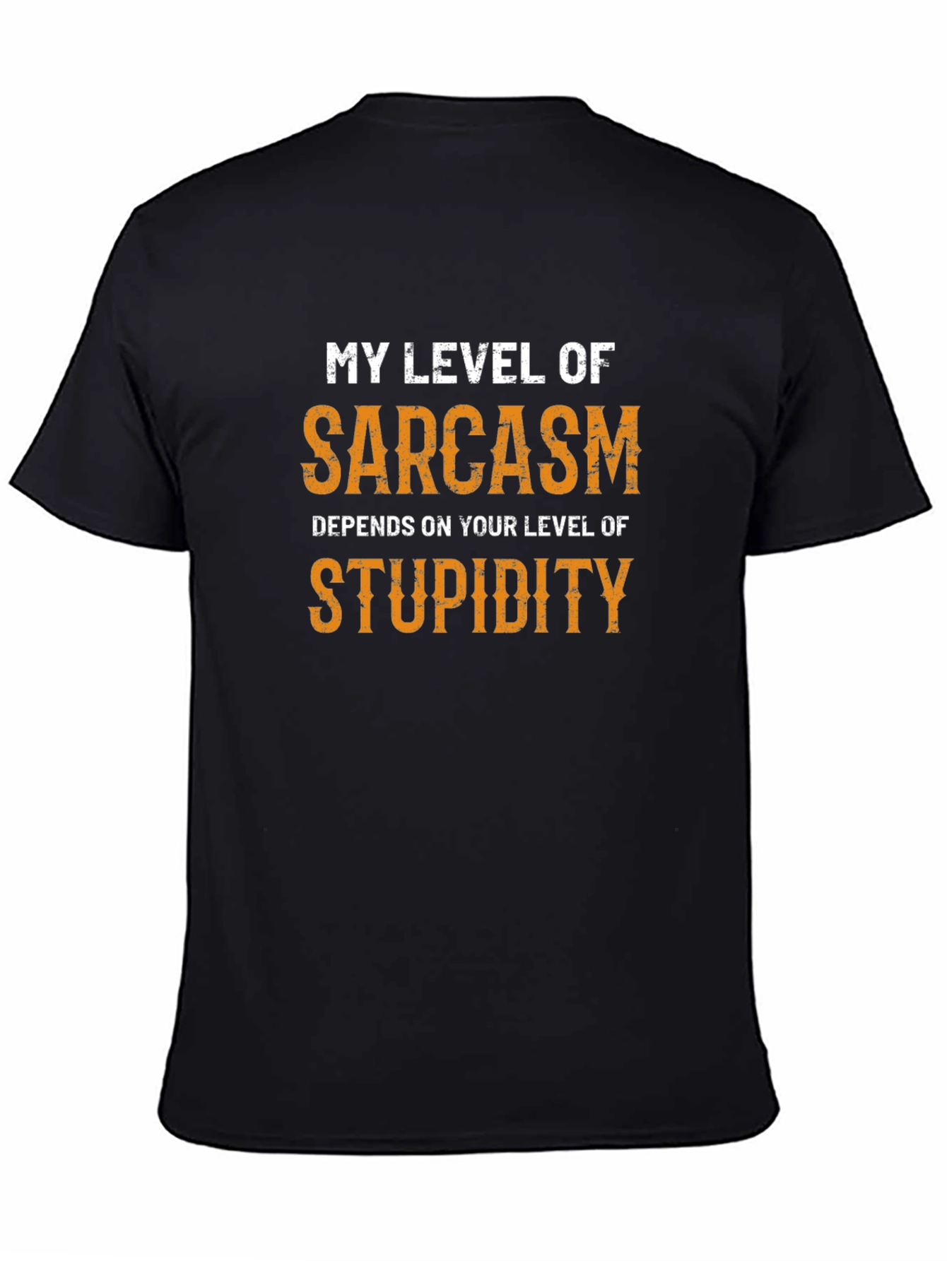 Sarcastic Humor Graphic Tee - Black Cotton Blend