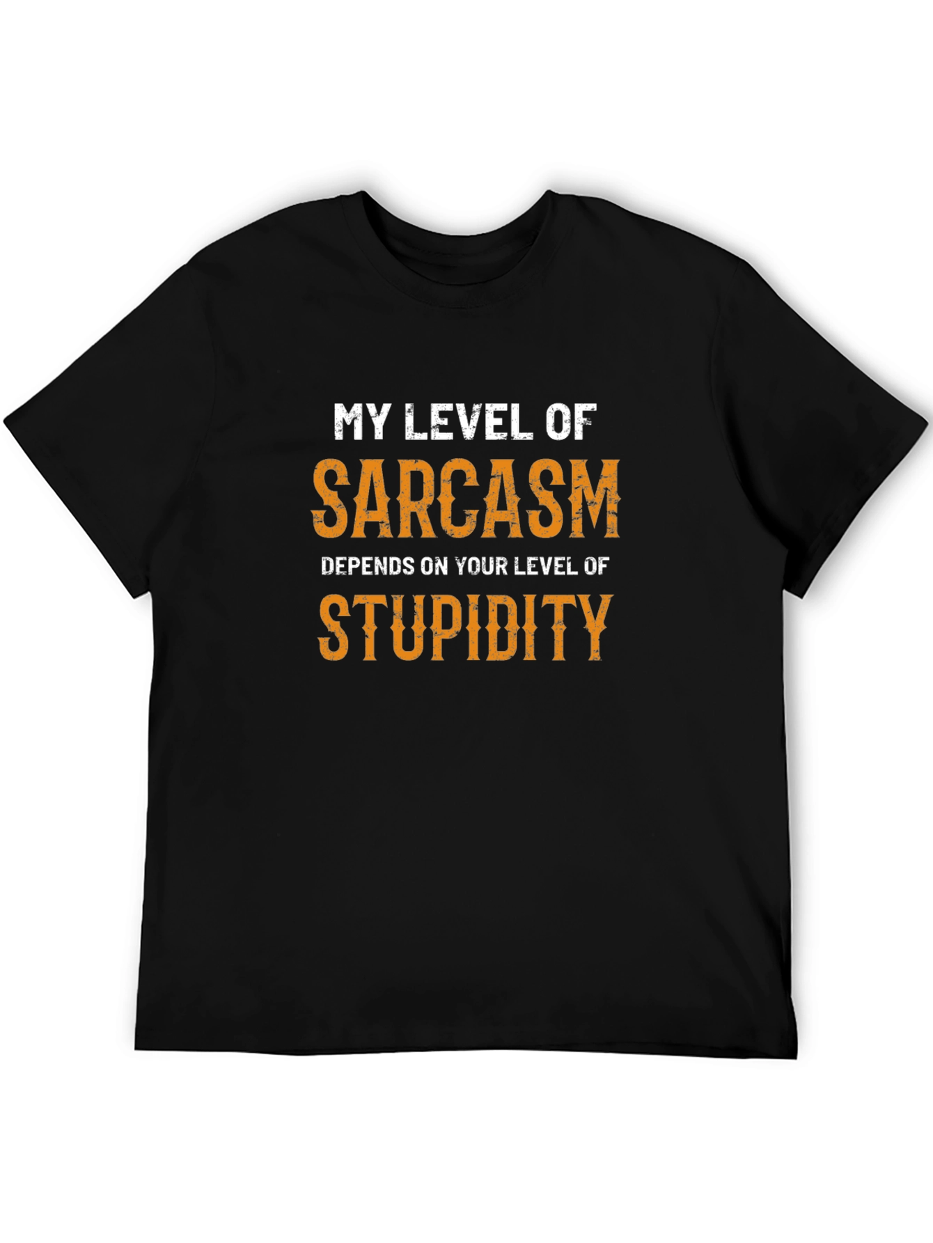 Sarcastic Humor Graphic Tee - Black Cotton Blend