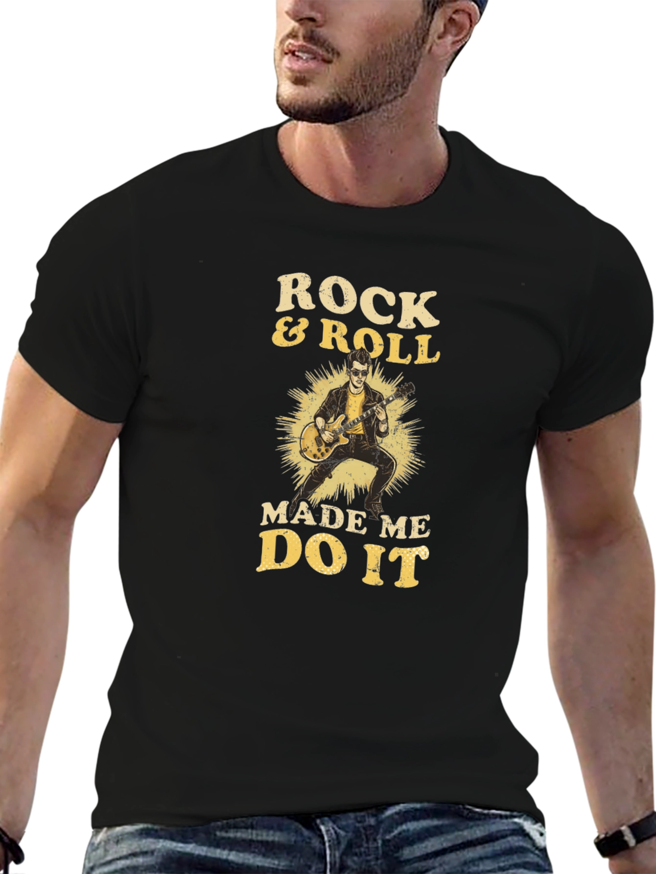 Rock & Roll Made Me Do It Graphic T-Shirt