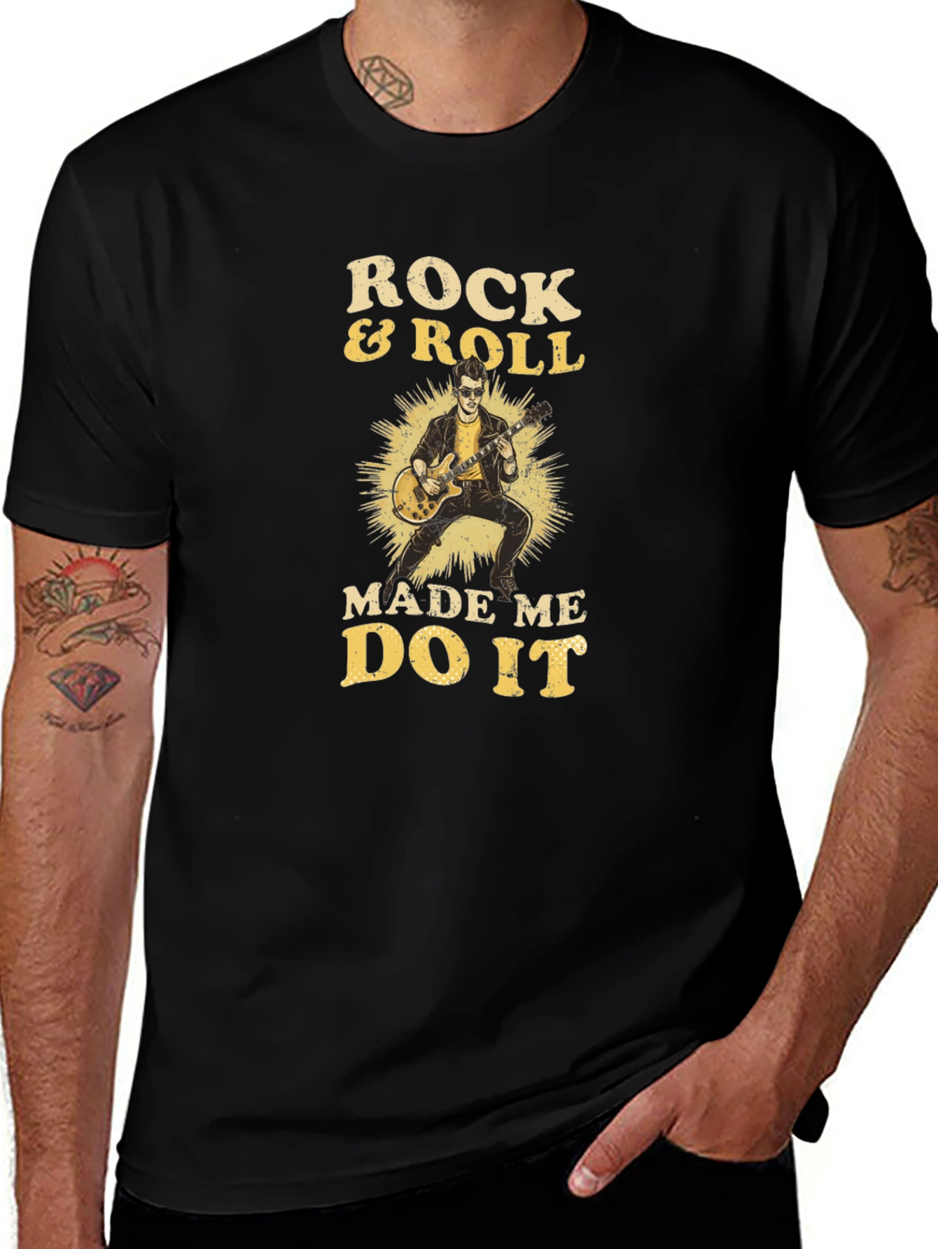 Rock & Roll Made Me Do It Graphic T-Shirt