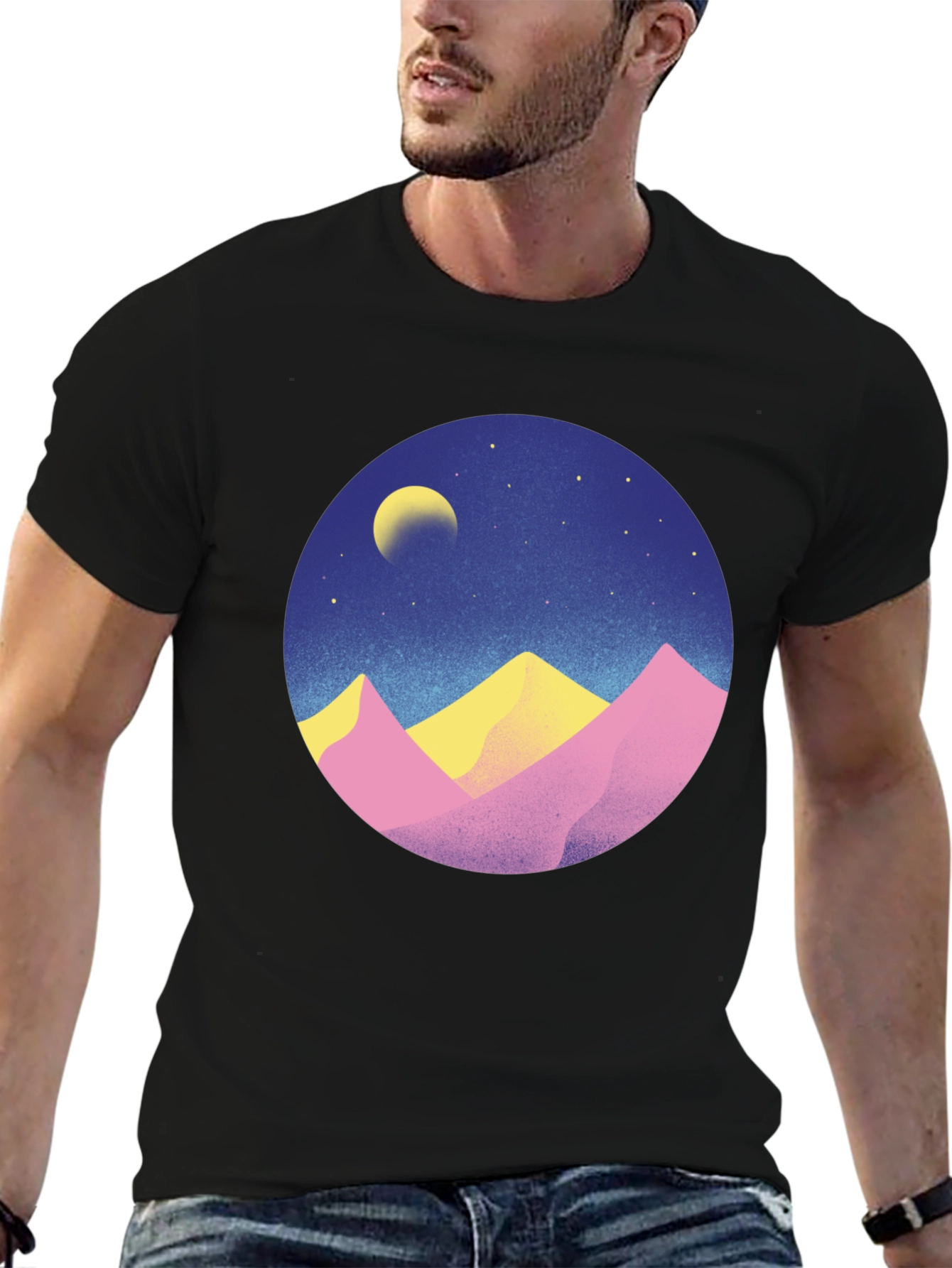 Mountains & Moon Graphic T-Shirt