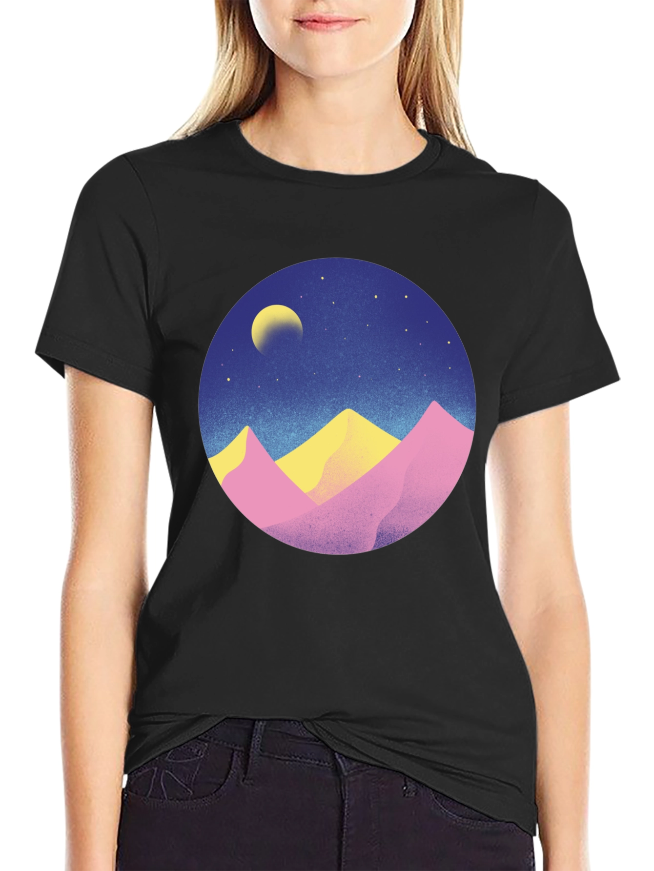 Mountains & Moon Graphic T-Shirt