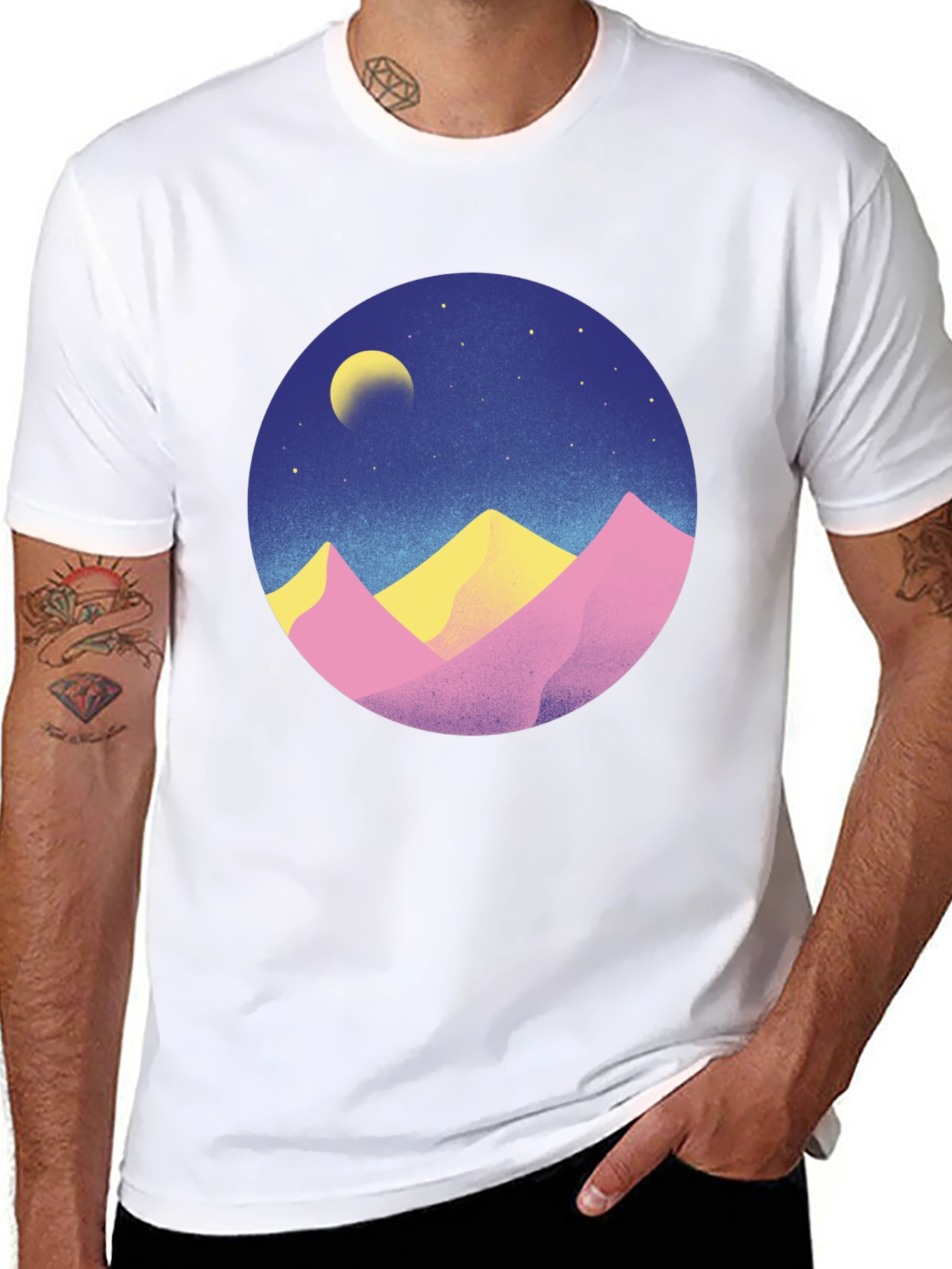 Mountains & Moon Graphic T-Shirt
