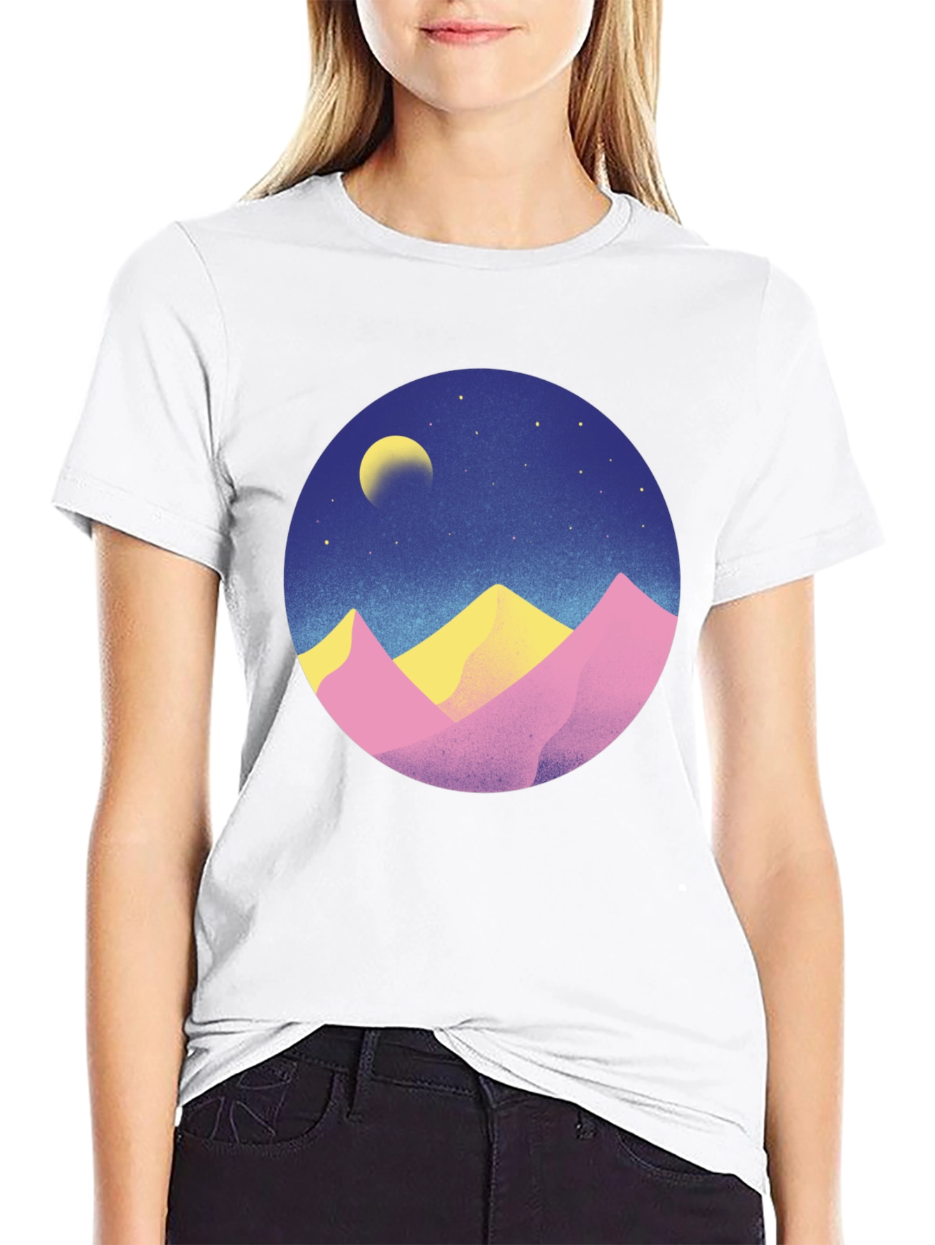 Mountains & Moon Graphic T-Shirt