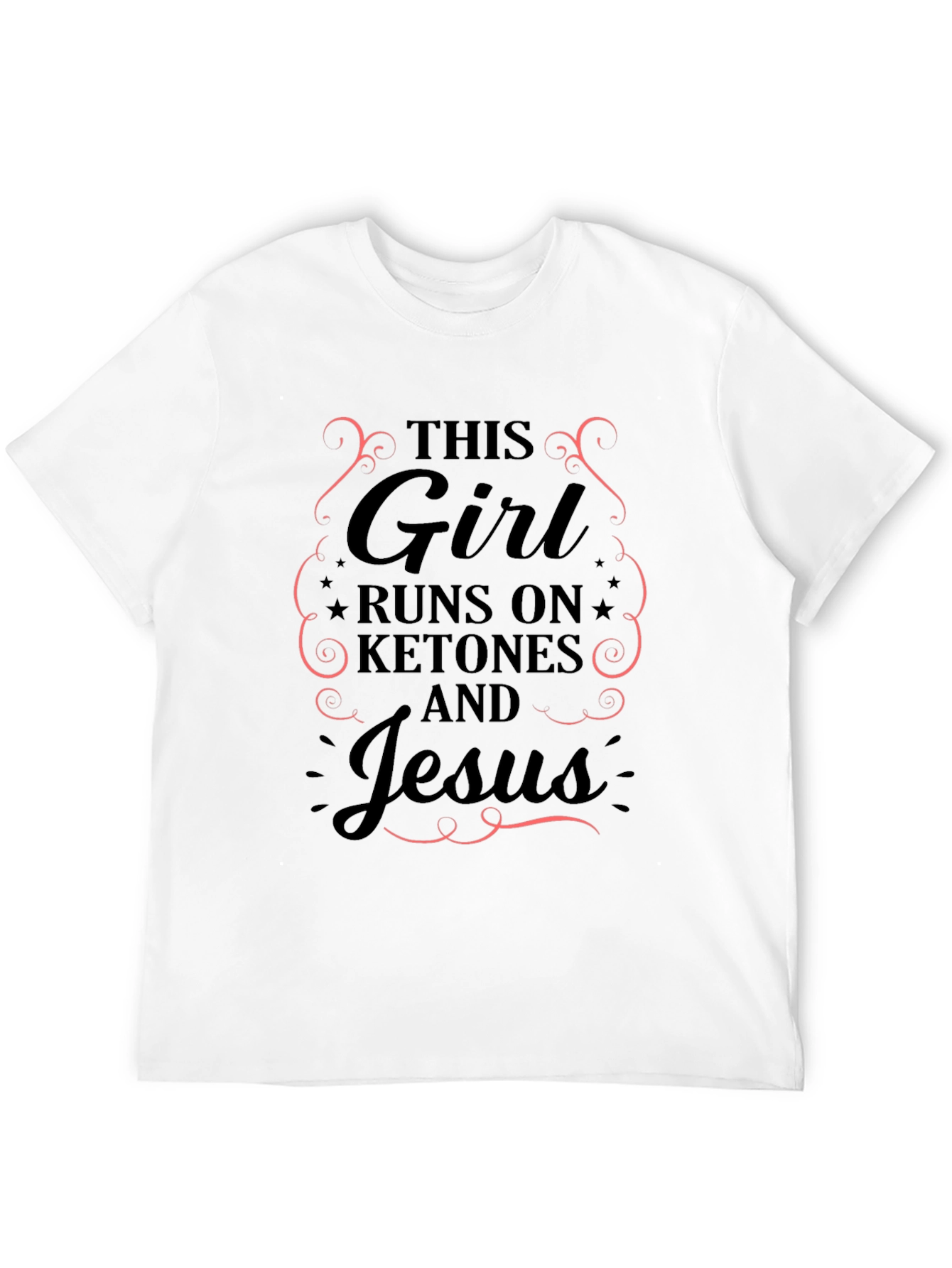 Girl Runs On Ketones and Jesus T-Shirt