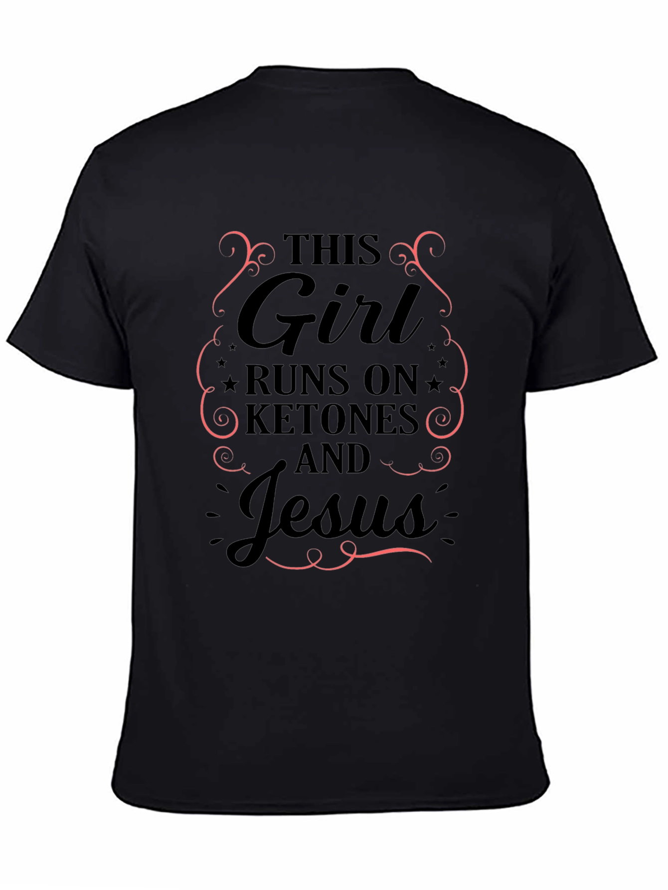 Girl Runs On Ketones and Jesus T-Shirt