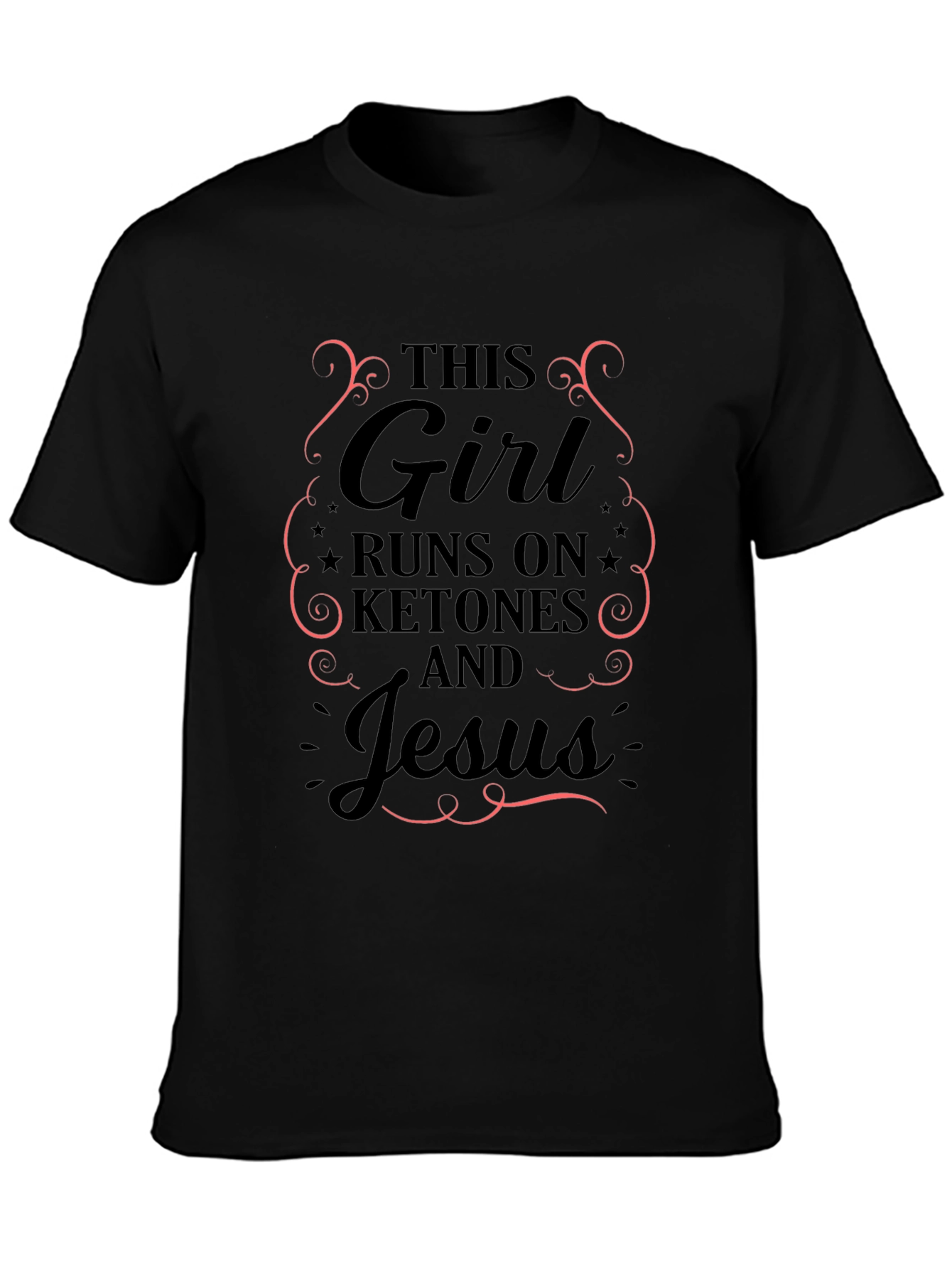 Girl Runs On Ketones and Jesus T-Shirt