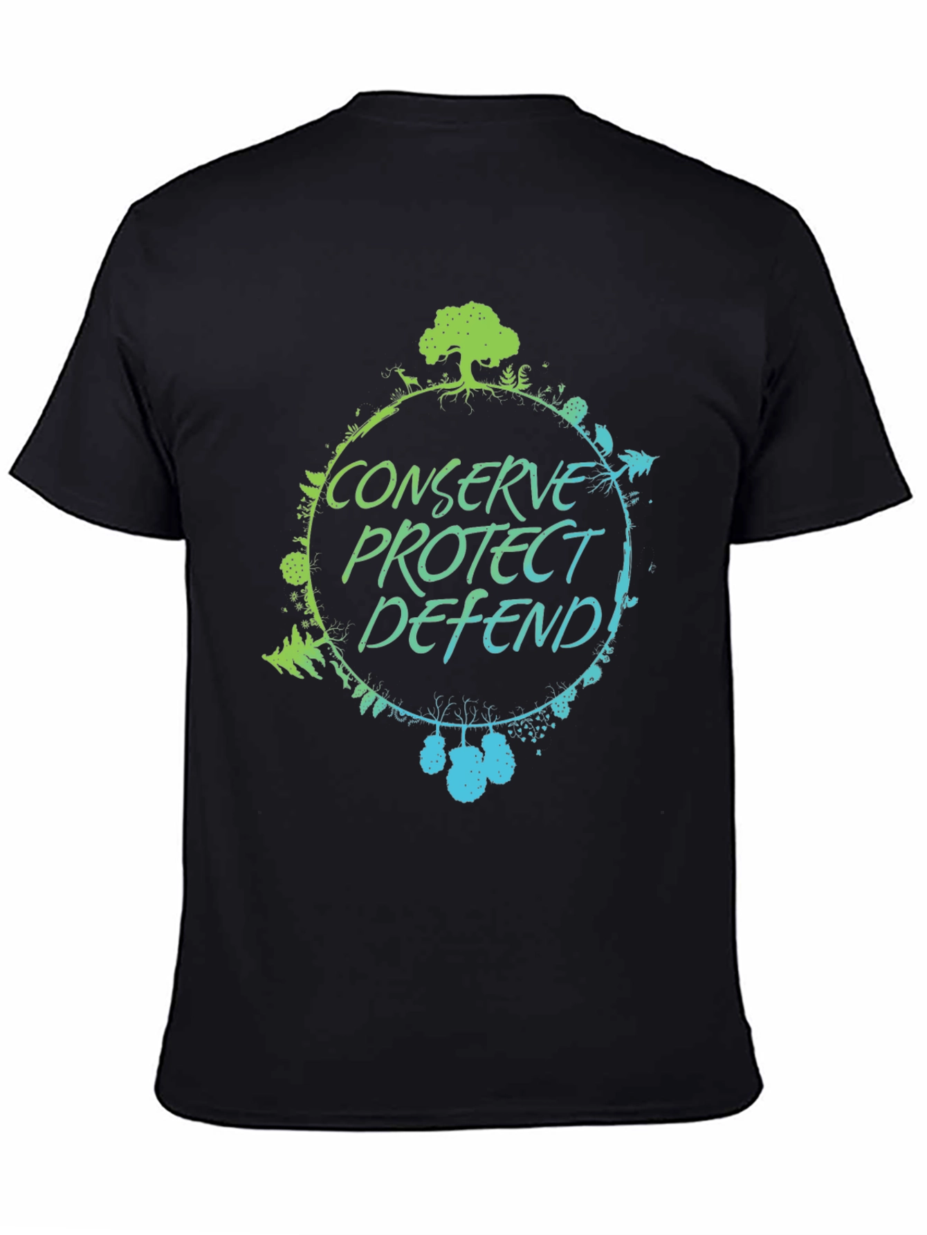 Conserve Protect Defend Graphic Tee - Black