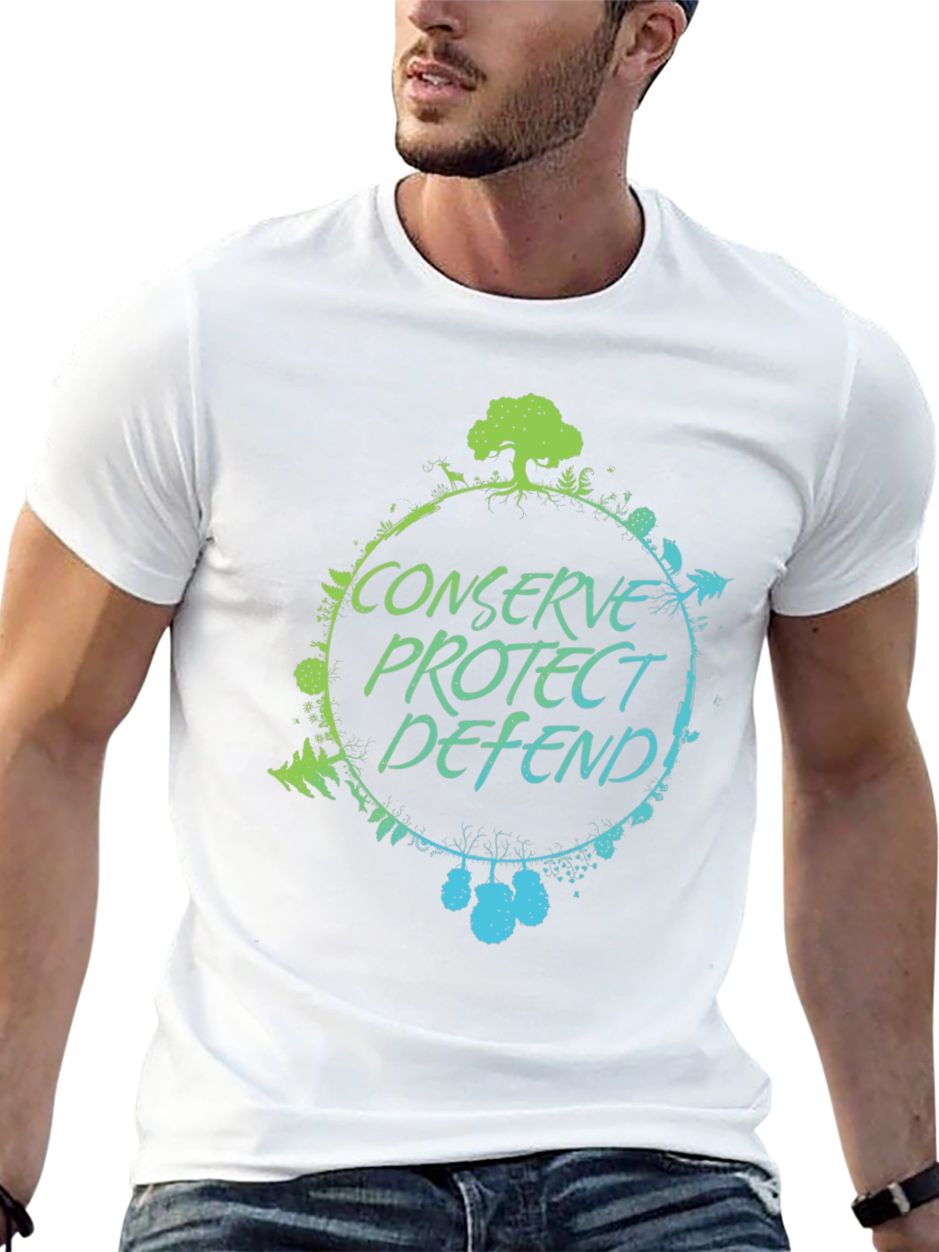 Conserve Protect Defend Graphic Tee - Black